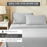 100% Egyptian Cotton 850 Thread Count Solid Bed Pillowcase Set - Pillowcases by Superior Brand