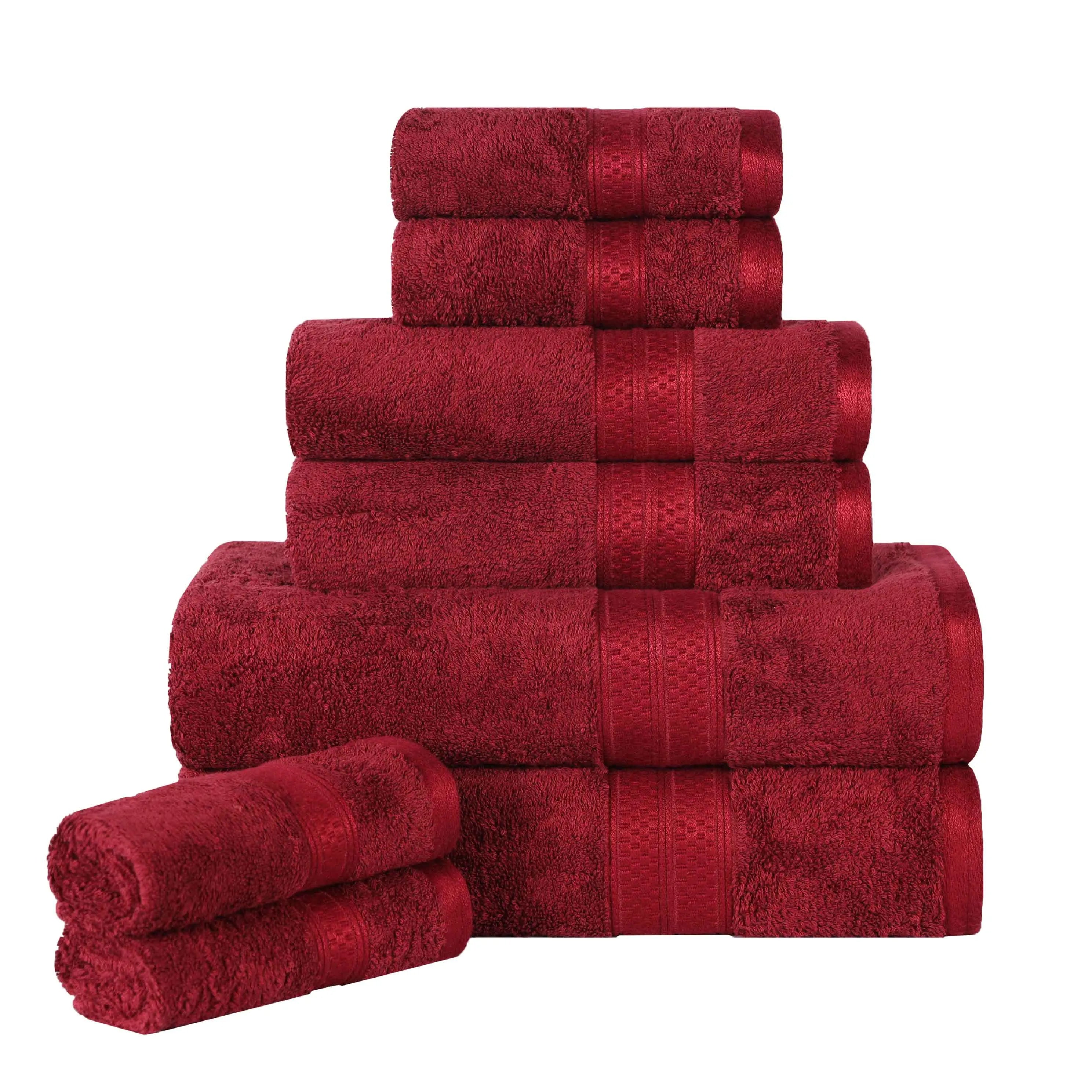 Ultra-Soft Rayon from Bamboo Cotton Blend 8 Piece Towel Set - Towel Set by Superior Brand