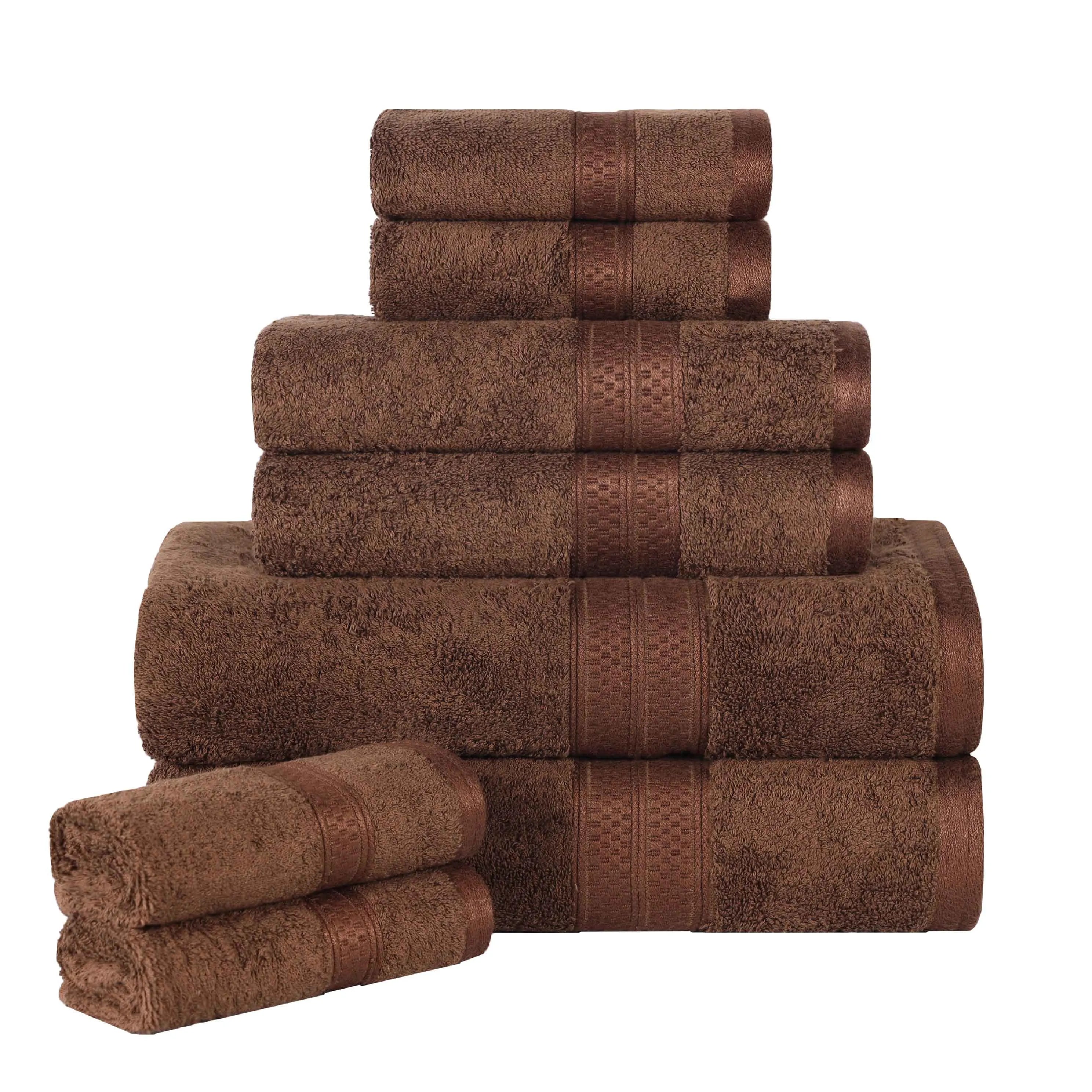 Ultra-Soft Rayon from Bamboo Cotton Blend 8 Piece Towel Set - Towel Set by Superior Brand