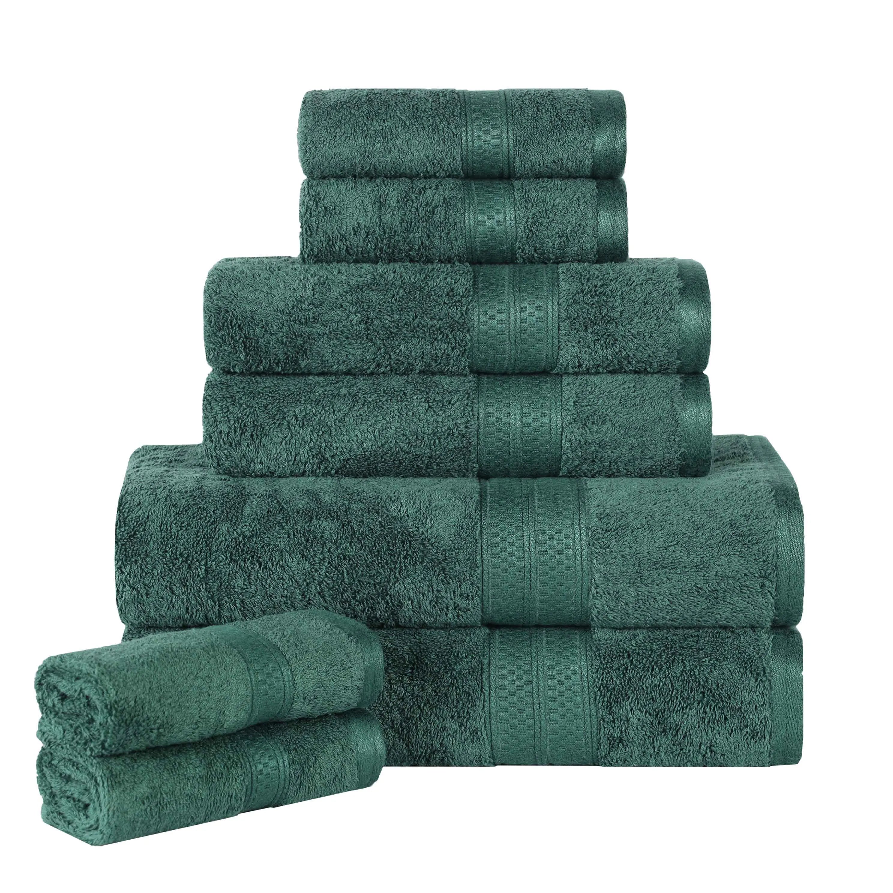 Ultra-Soft Rayon from Bamboo Cotton Blend 8 Piece Towel Set - Towel Set by Superior Brand
