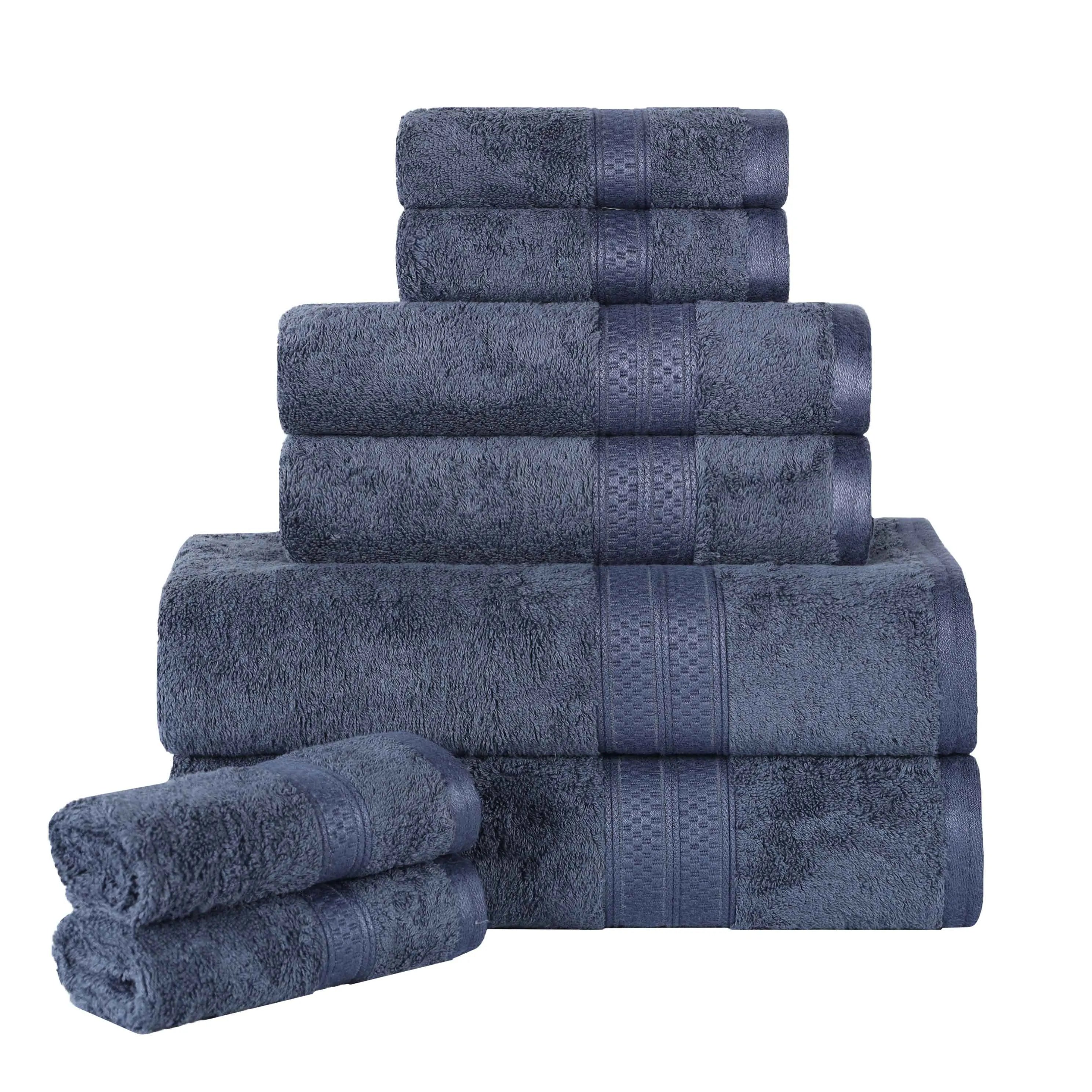 Ultra-Soft Rayon from Bamboo Cotton Blend 8 Piece Towel Set - Towel Set by Superior Brand