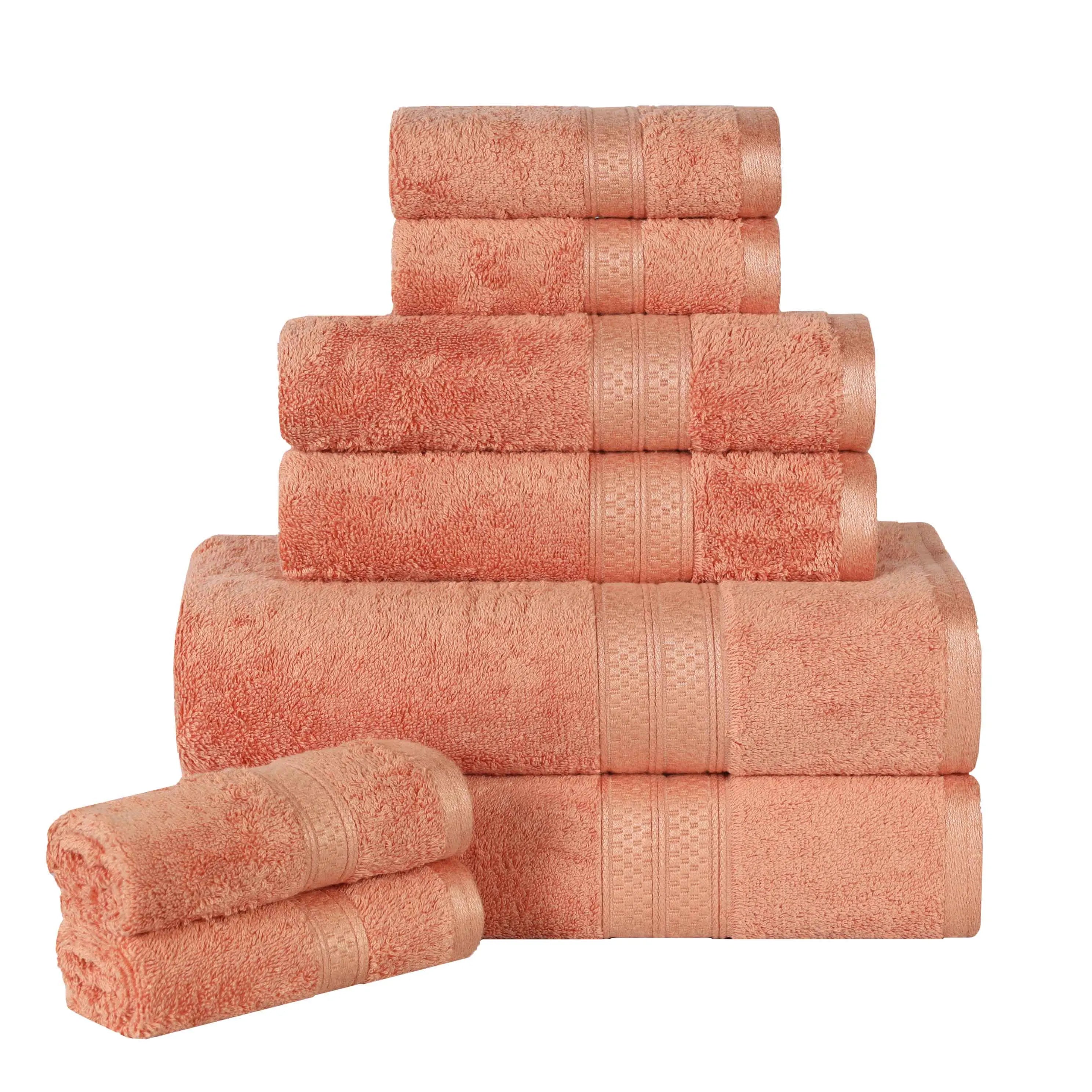 Ultra-Soft Rayon from Bamboo Cotton Blend 8 Piece Towel Set - Towel Set by Superior Brand