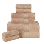 Ultra-Soft Rayon from Bamboo Cotton Blend 8 Piece Towel Set - Towel Set by Superior Brand