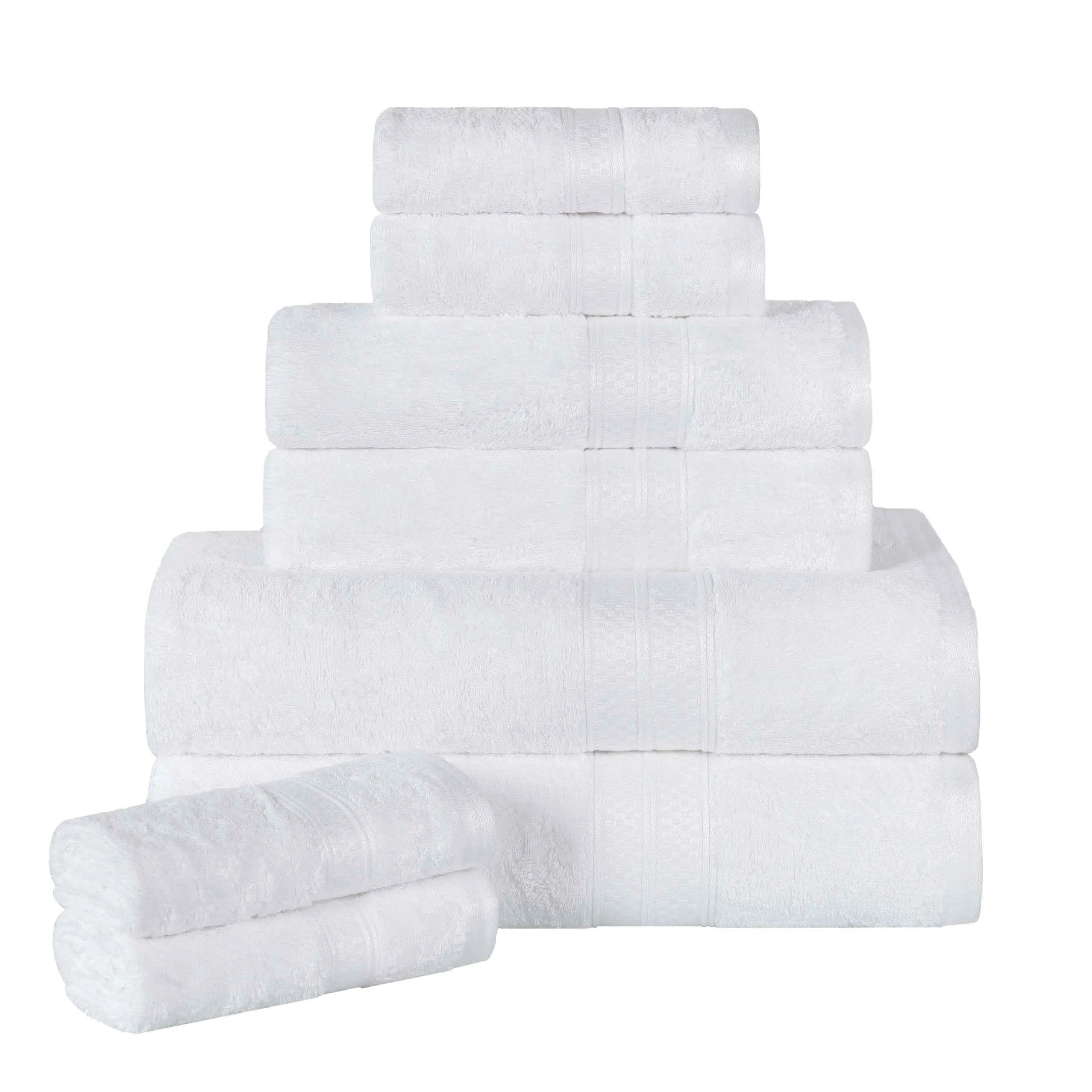 Ultra-Soft Rayon from Bamboo Cotton Blend 8 Piece Towel Set - Towel Set by Superior Brand
