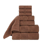 Napa Zero Twist Cotton Solid Waffle Honeycomb 8 Piece Towel Set - Towel Set by Superior Brand