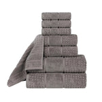 Napa Zero Twist Cotton Solid Waffle Honeycomb 8 Piece Towel Set - Towel Set by Superior Brand
