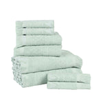 Rolla Cotton Geometric Jacquard Plush Soft Absorbent 8 Piece Towel Set - Towel Set by Superior Brand