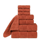 Napa Zero Twist Cotton Solid Waffle Honeycomb 8 Piece Towel Set - Towel Set by Superior Brand