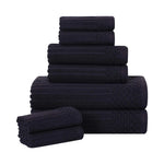Cotton Ribbed Textured Towel Set 8-Piece - Soho - Towel Set by Superior Brand