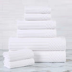 Cotton Ribbed Textured Towel Set 8-Piece - Soho - Towel Set by Superior Brand