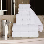 Napa Zero Twist Cotton Solid Waffle Honeycomb 8 Piece Towel Set - Towel Set by Superior Brand