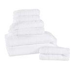 Rolla Cotton Geometric Jacquard Plush Soft Absorbent 8 Piece Towel Set - Towel Set by Superior Brand