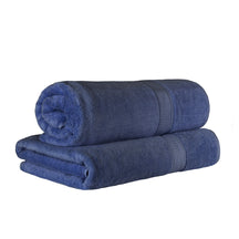 Egyptian Cotton Highly Absorbent 2 Piece Ultra-Plush Solid Bath Sheet Set - Navy Blue