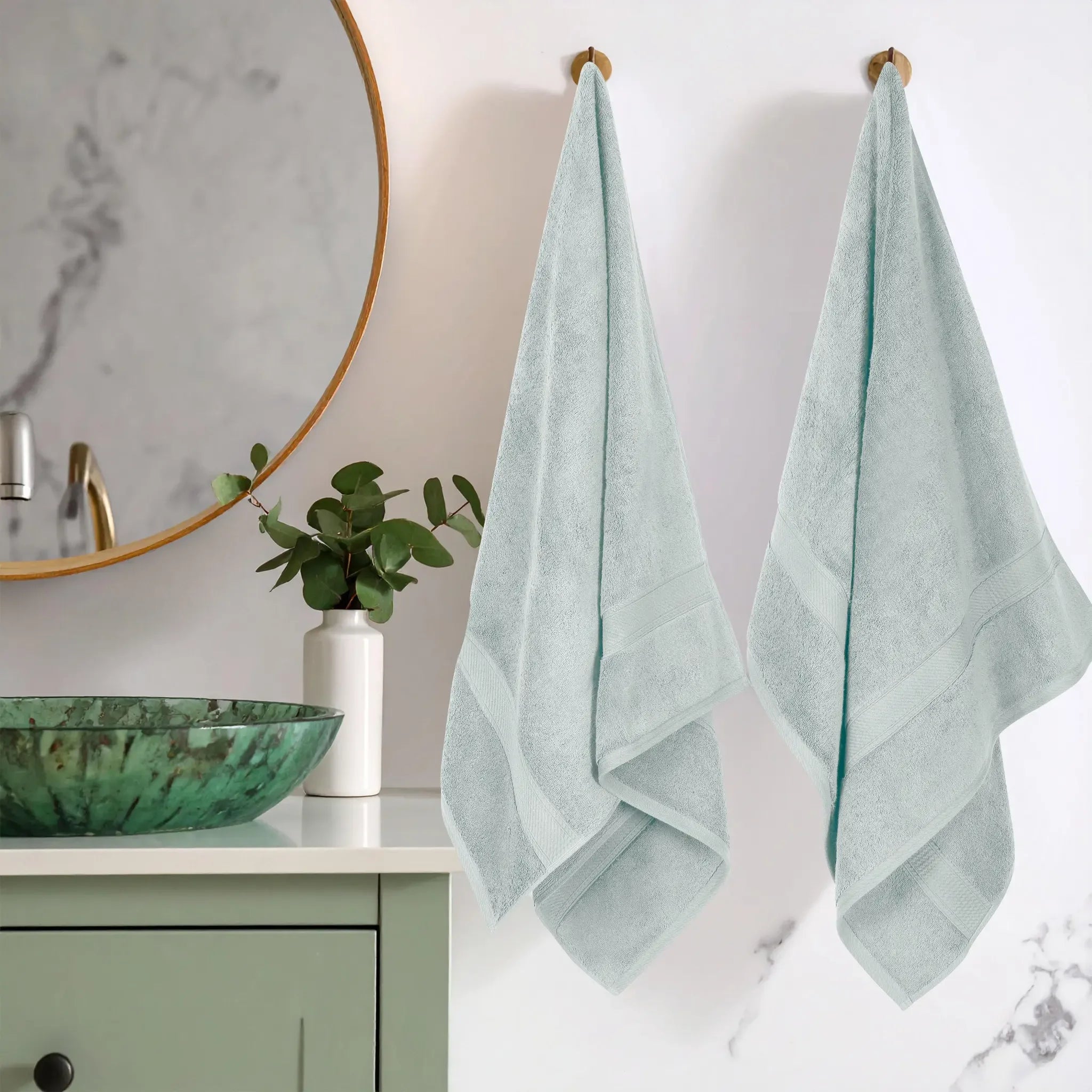 Madison Egyptian Cotton Plush Thick Absorbent Bath Towel Set of 2 - Egyptian Cotton Bath Towel by Superior Brand