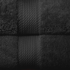Egyptian Cotton Heavyweight 2 Piece Bath Towel Set - Black