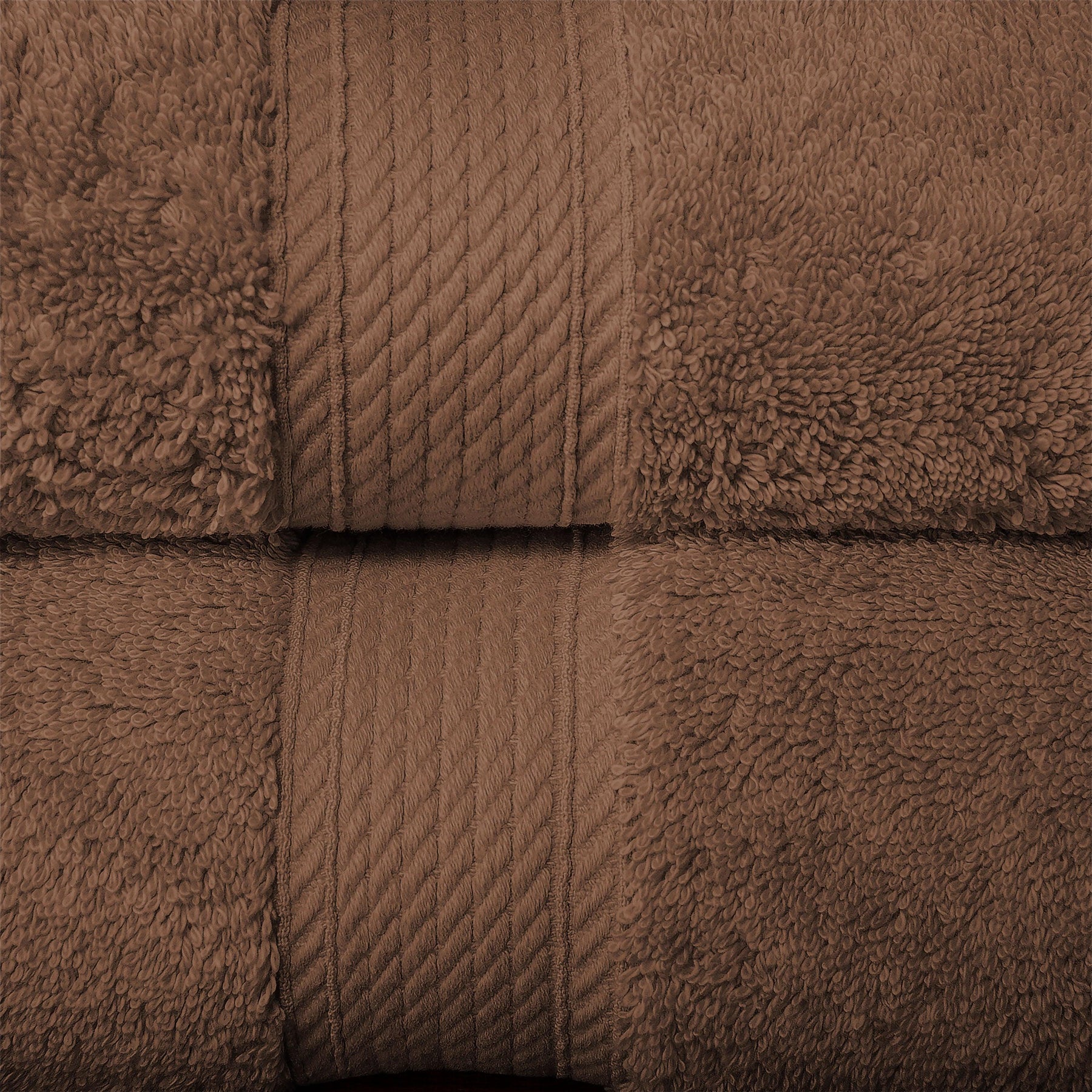 Egyptian Cotton Heavyweight 2 Piece Bath Towel Set - Chocolate