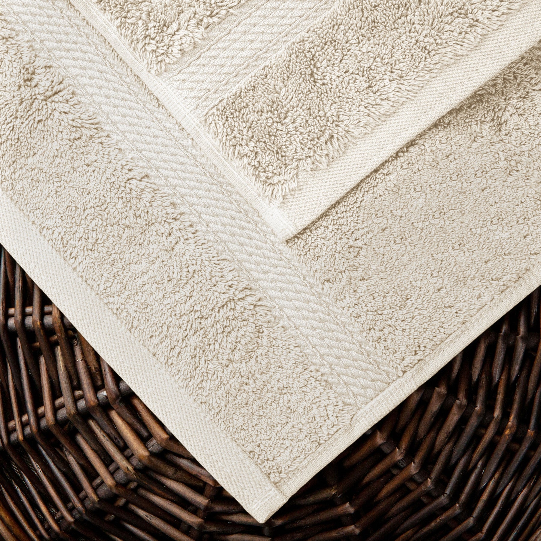 Egyptian Cotton Heavyweight 10 Piece Bath Towel Set - Cream