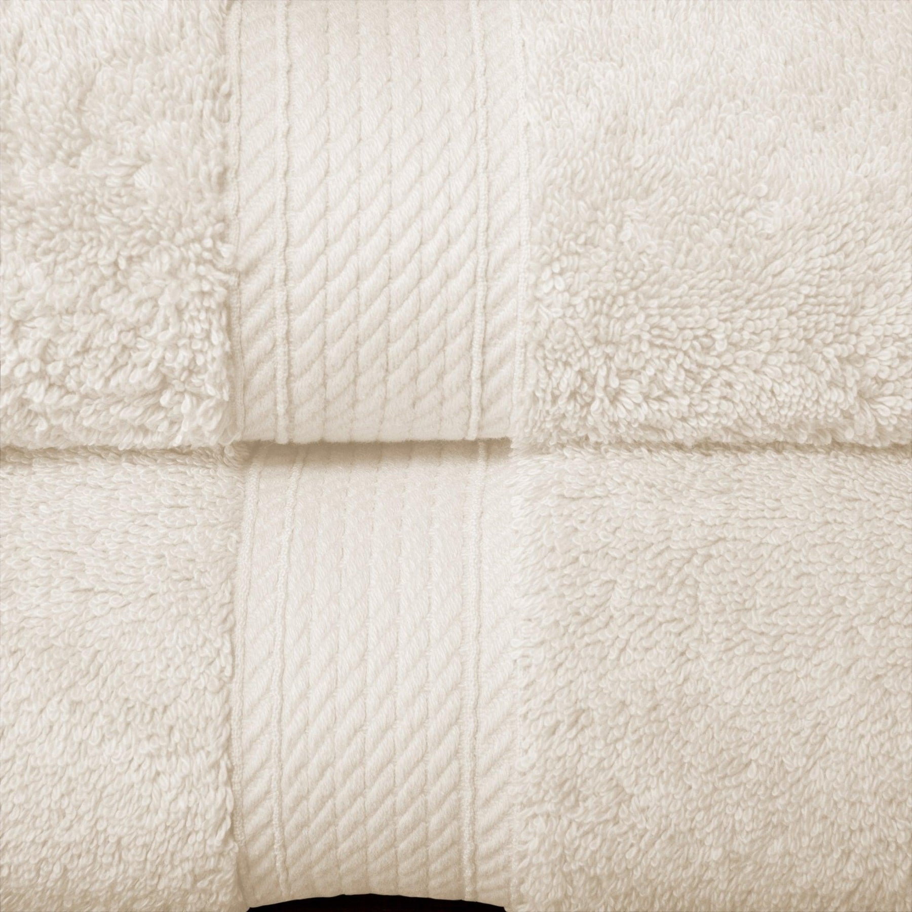 Egyptian Cotton Heavyweight 10 Piece Bath Towel Set - Cream