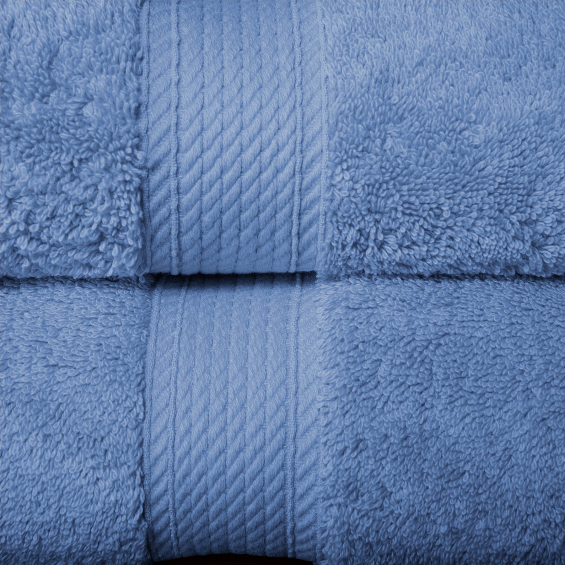 Egyptian Cotton Heavyweight 2 Piece Bath Towel Set - Denim Blue