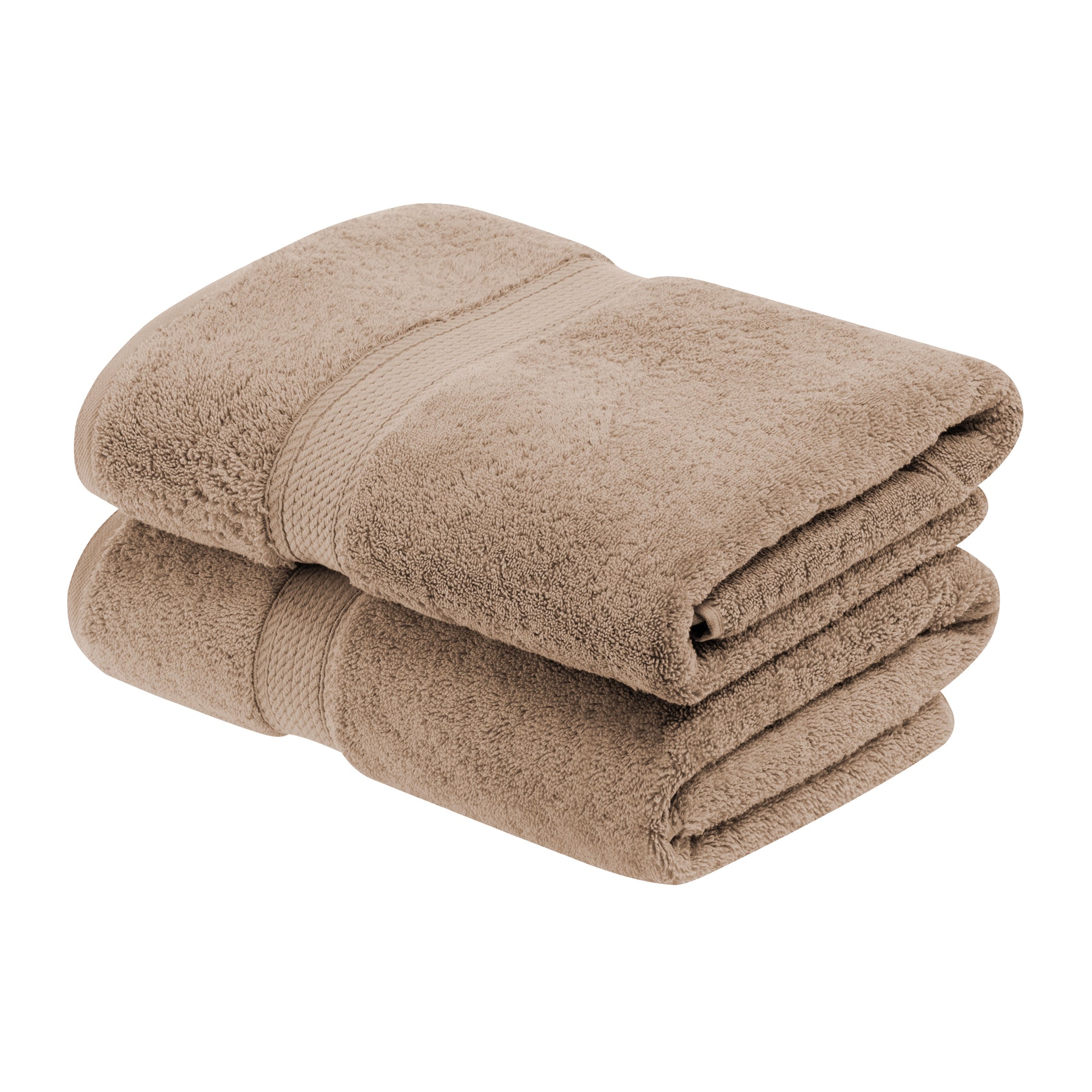 Egyptian Cotton Heavyweight 2 Piece Bath Towel Set - Latte