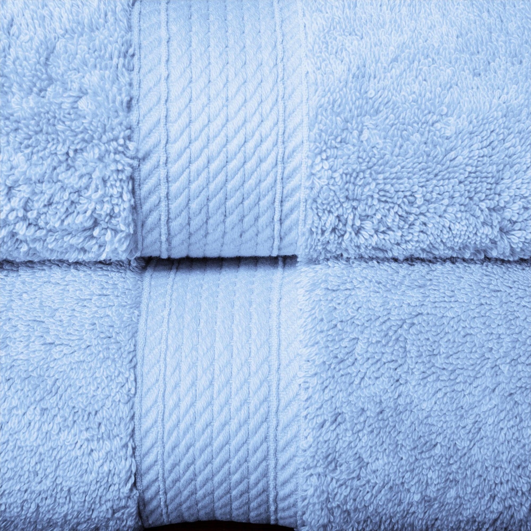 Egyptian Cotton Heavyweight 10 Piece Bath Towel Set - Light Blue