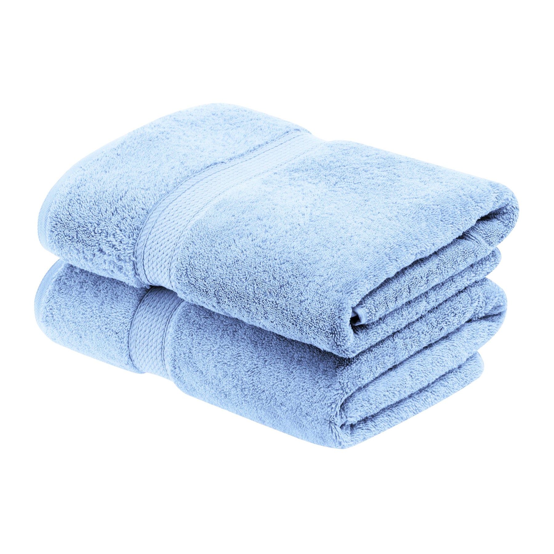 Egyptian Cotton Heavyweight 2 Piece Bath Towel Set - Light Blue