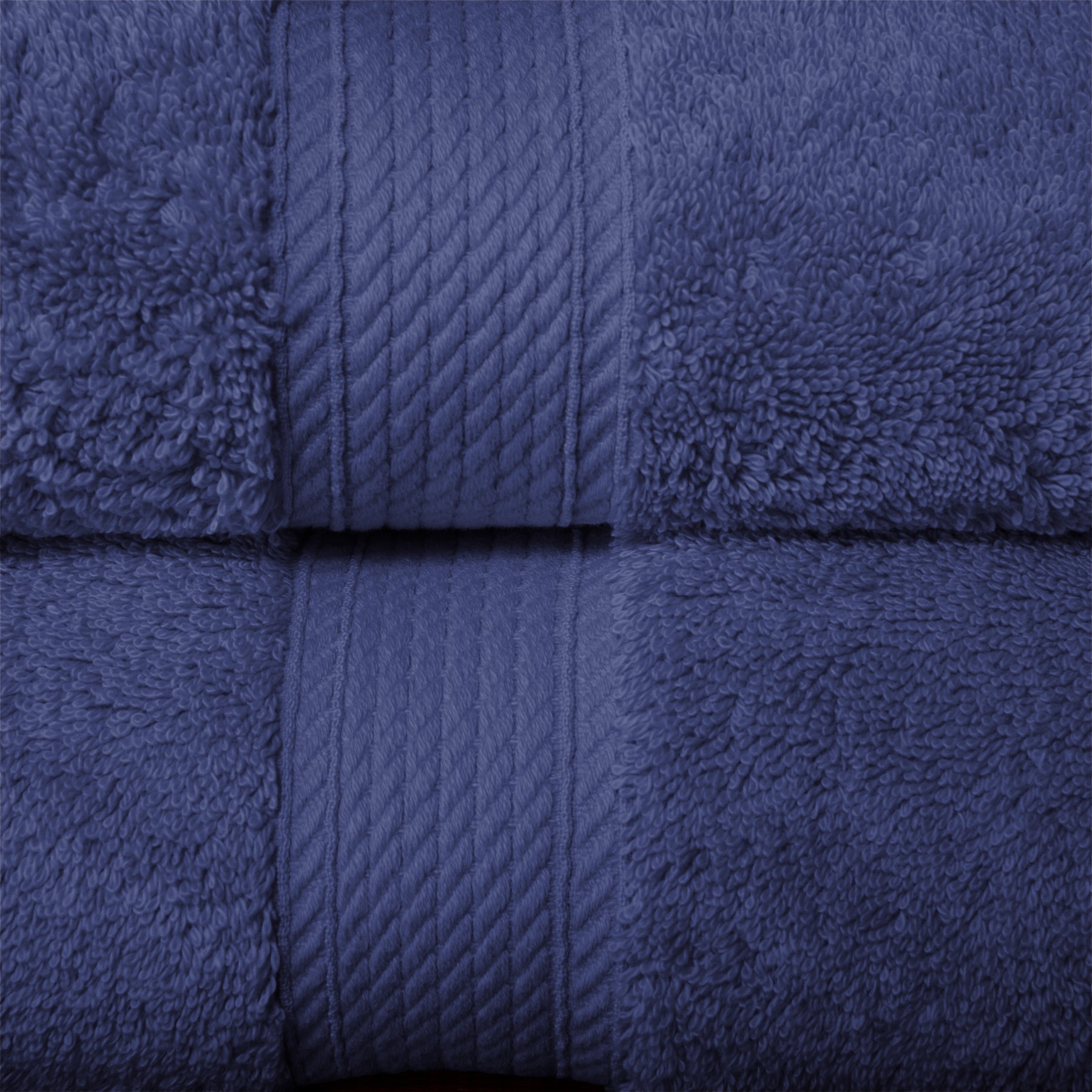 Superior Egyptian Cotton Heavyweight 6 Piece Bath Towel Set - Navy Blue