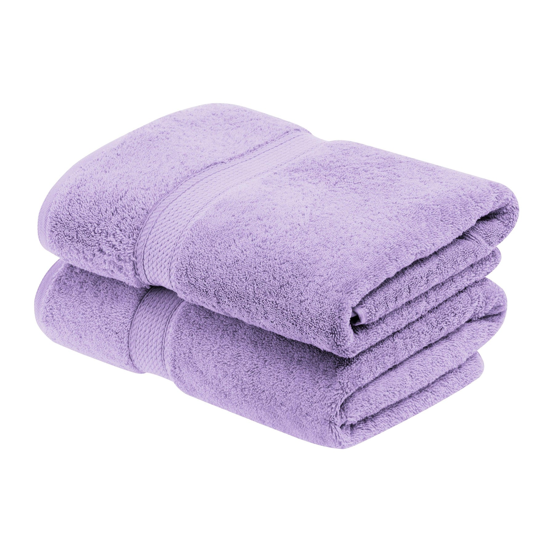 Egyptian Cotton Heavyweight 2 Piece Bath Towel Set - Purple