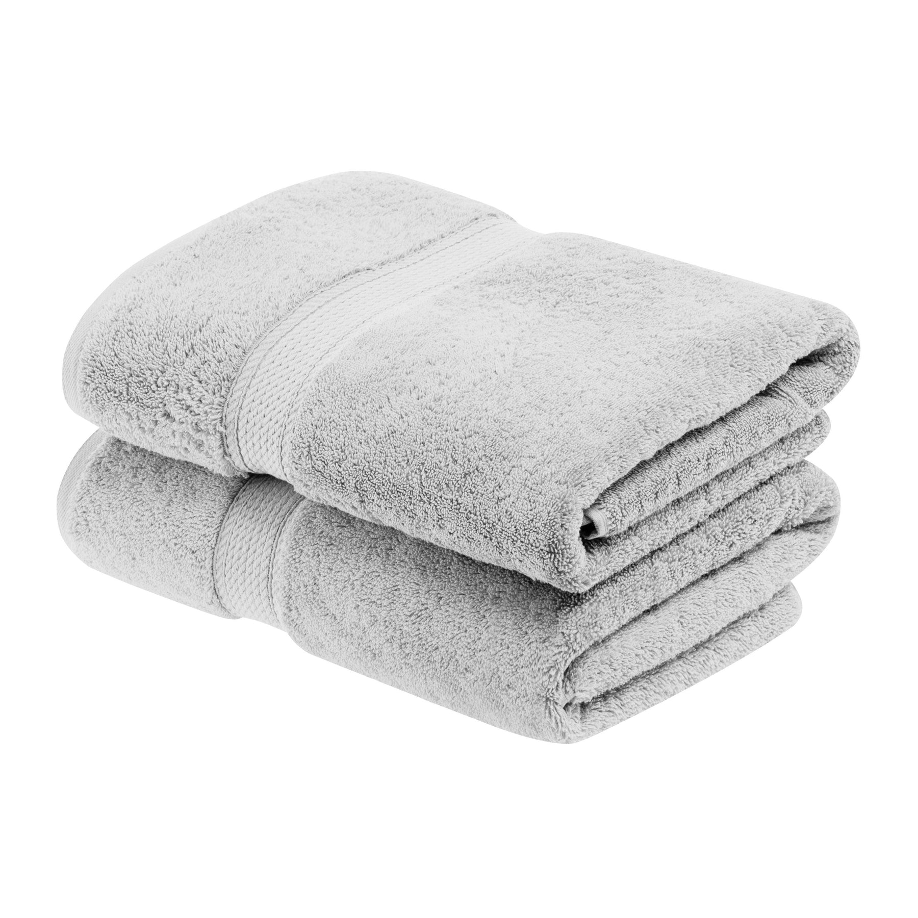 Egyptian Cotton Heavyweight 2 Piece Bath Towel Set - Silver