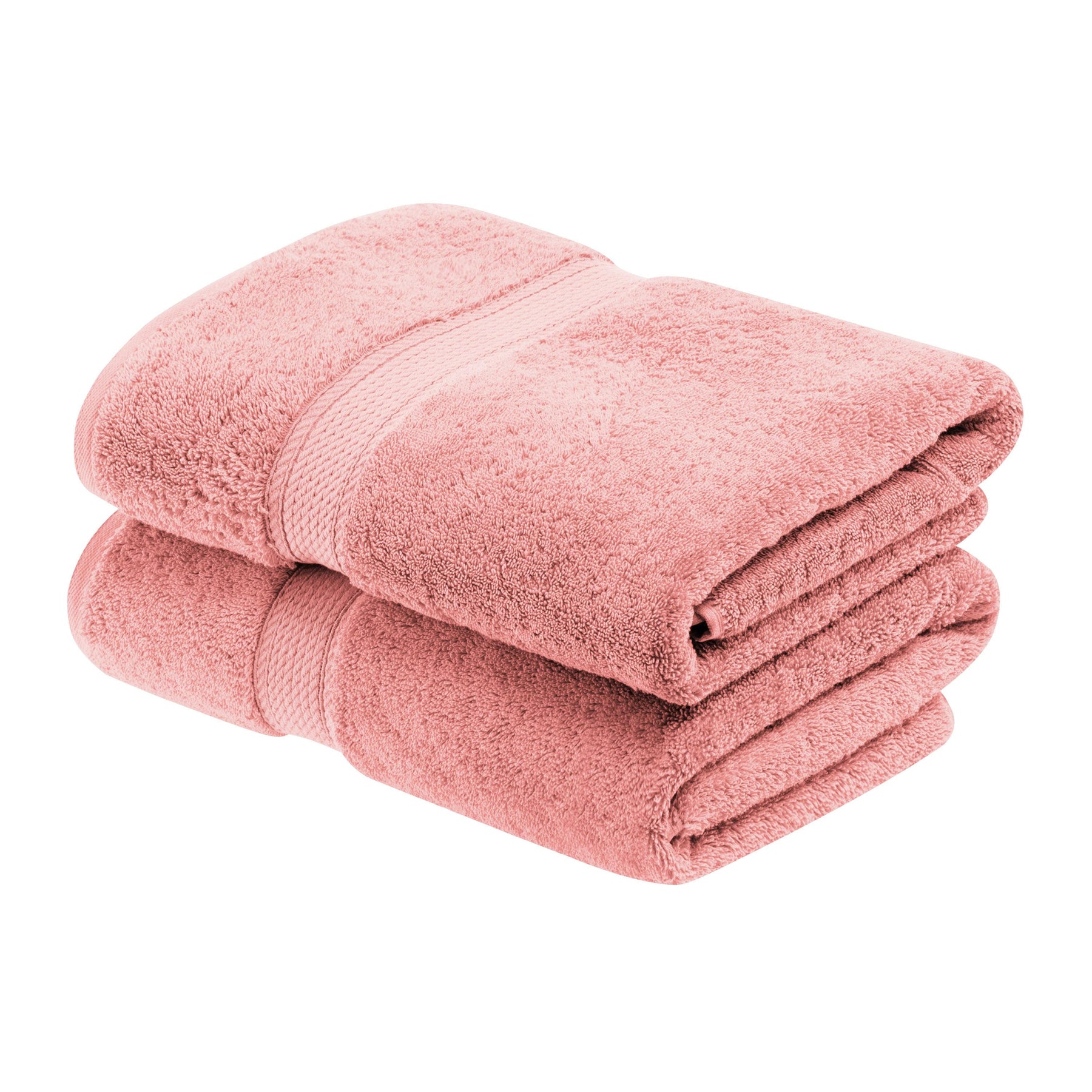 Egyptian Cotton Heavyweight 2 Piece Bath Towel Set - Tea Rose