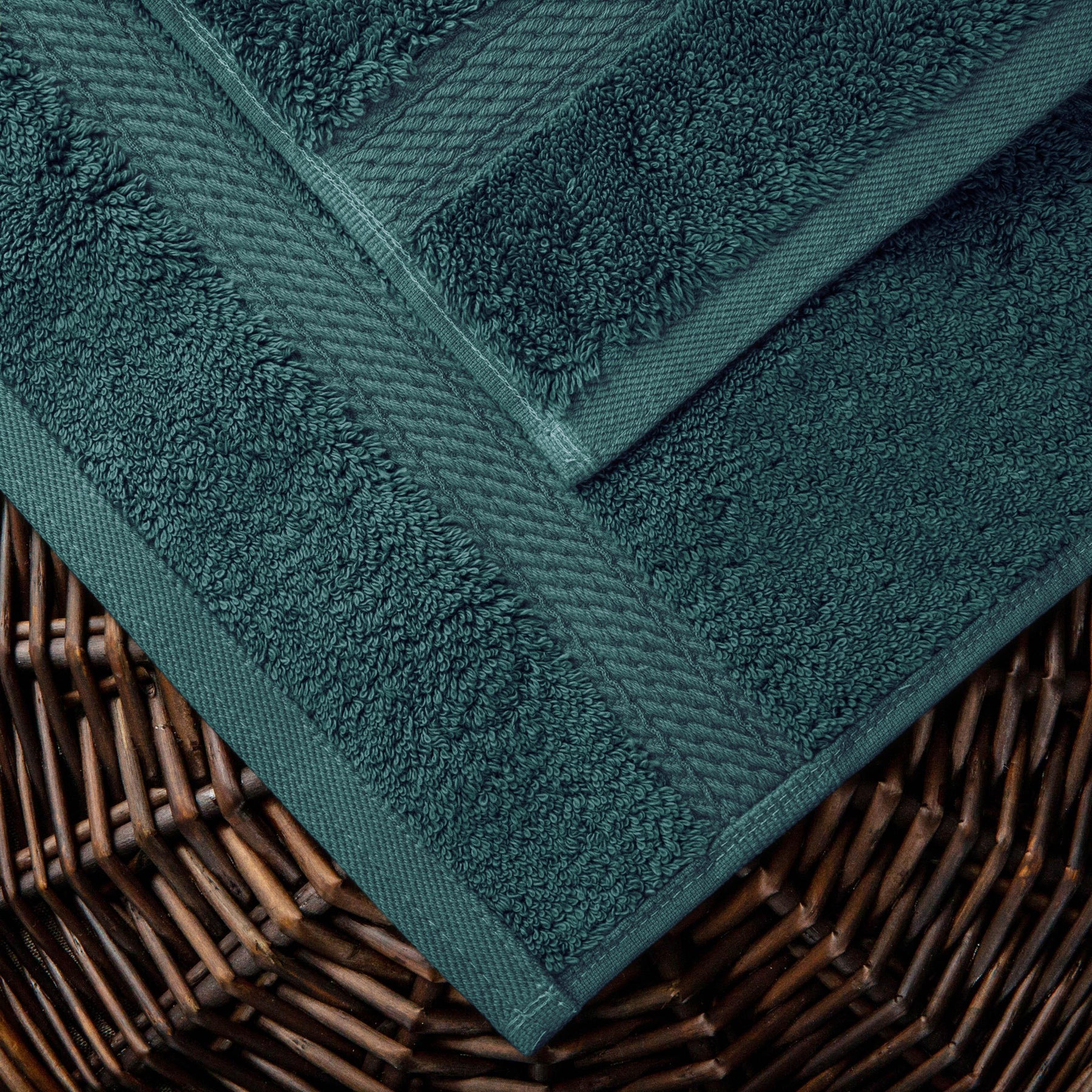 Superior Egyptian Cotton Heavyweight 6 Piece Bath Towel Set - Teal