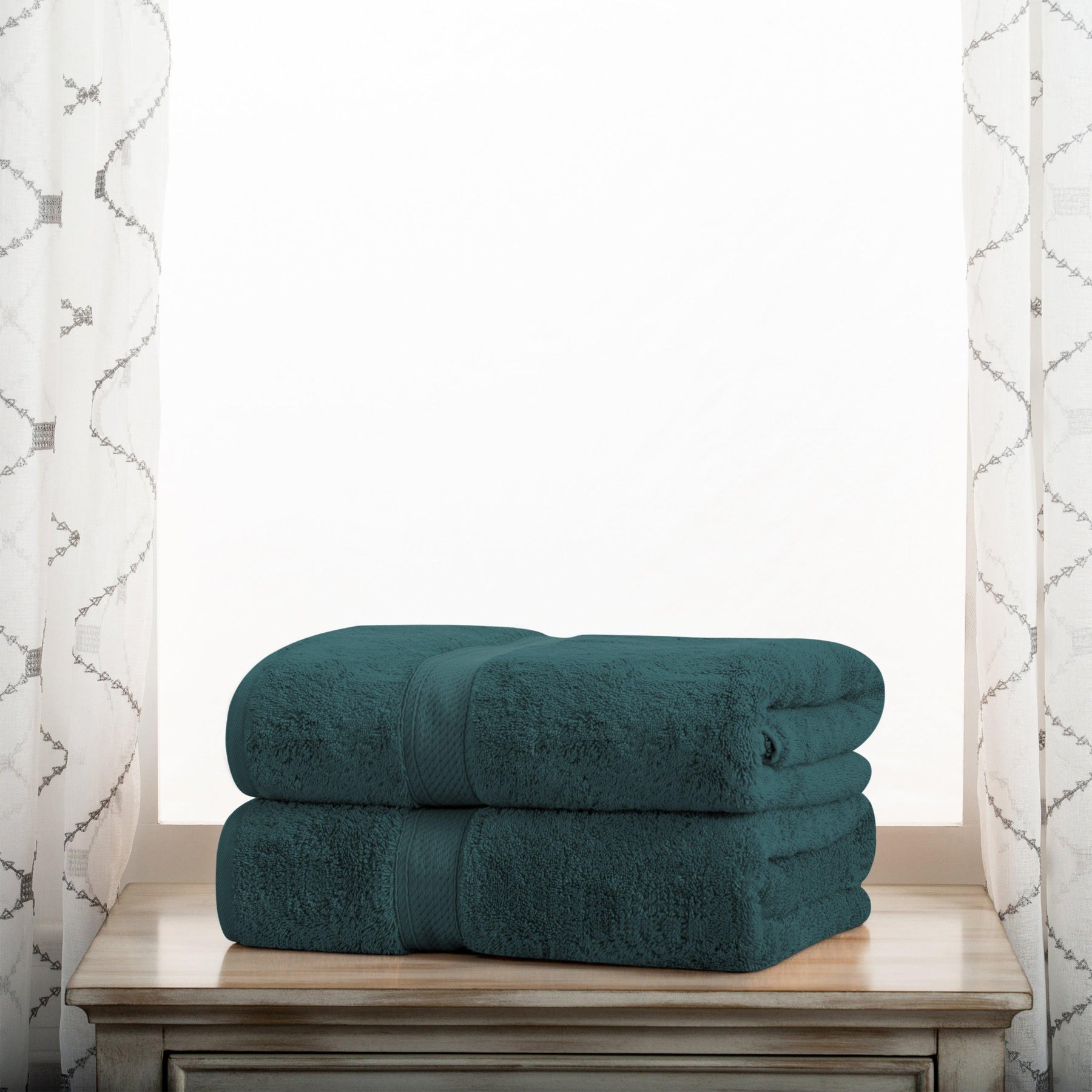 Egyptian Cotton Heavyweight 2 Piece Bath Towel Set - Teal