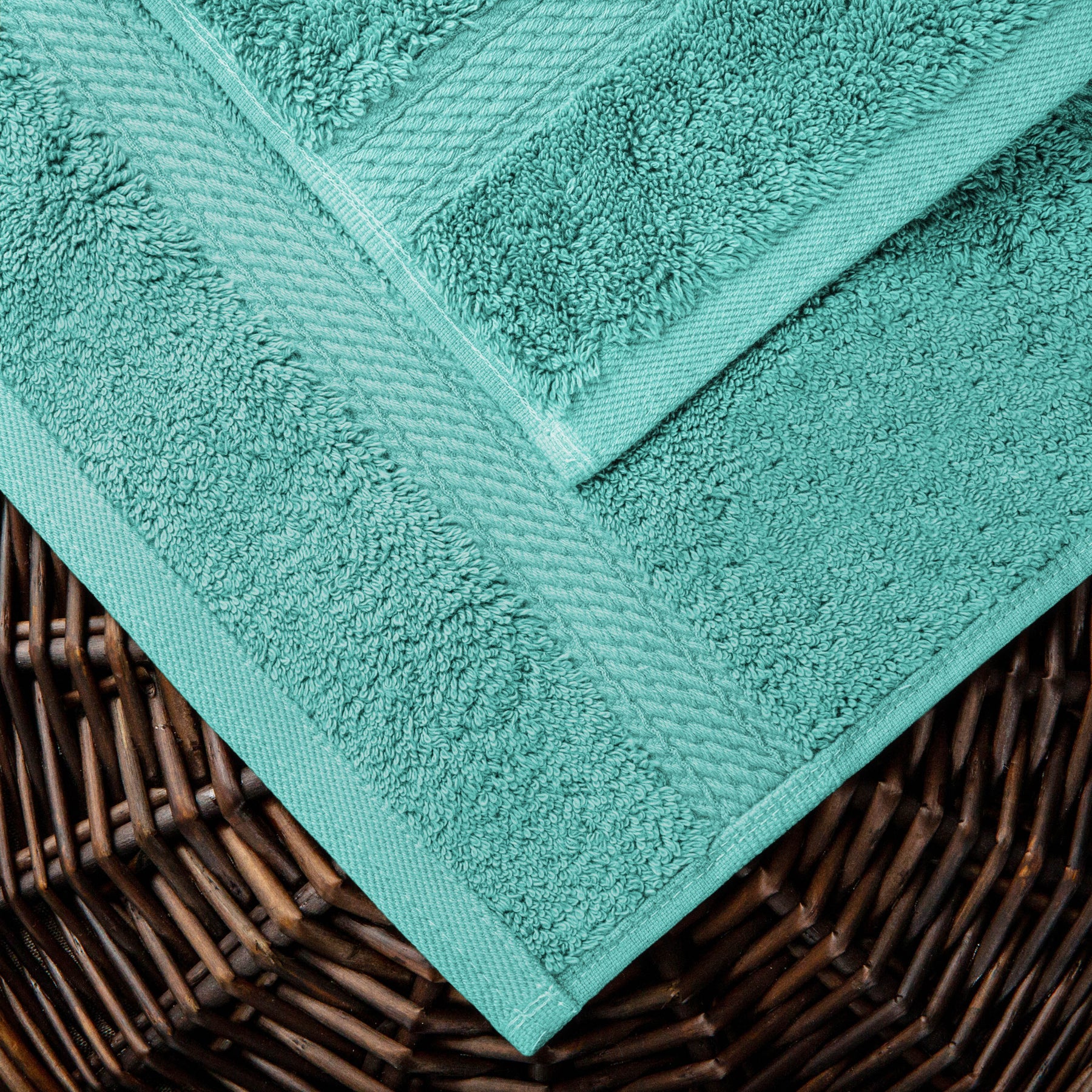 Egyptian Cotton Heavyweight 2 Piece Bath Towel Set - Turquoise