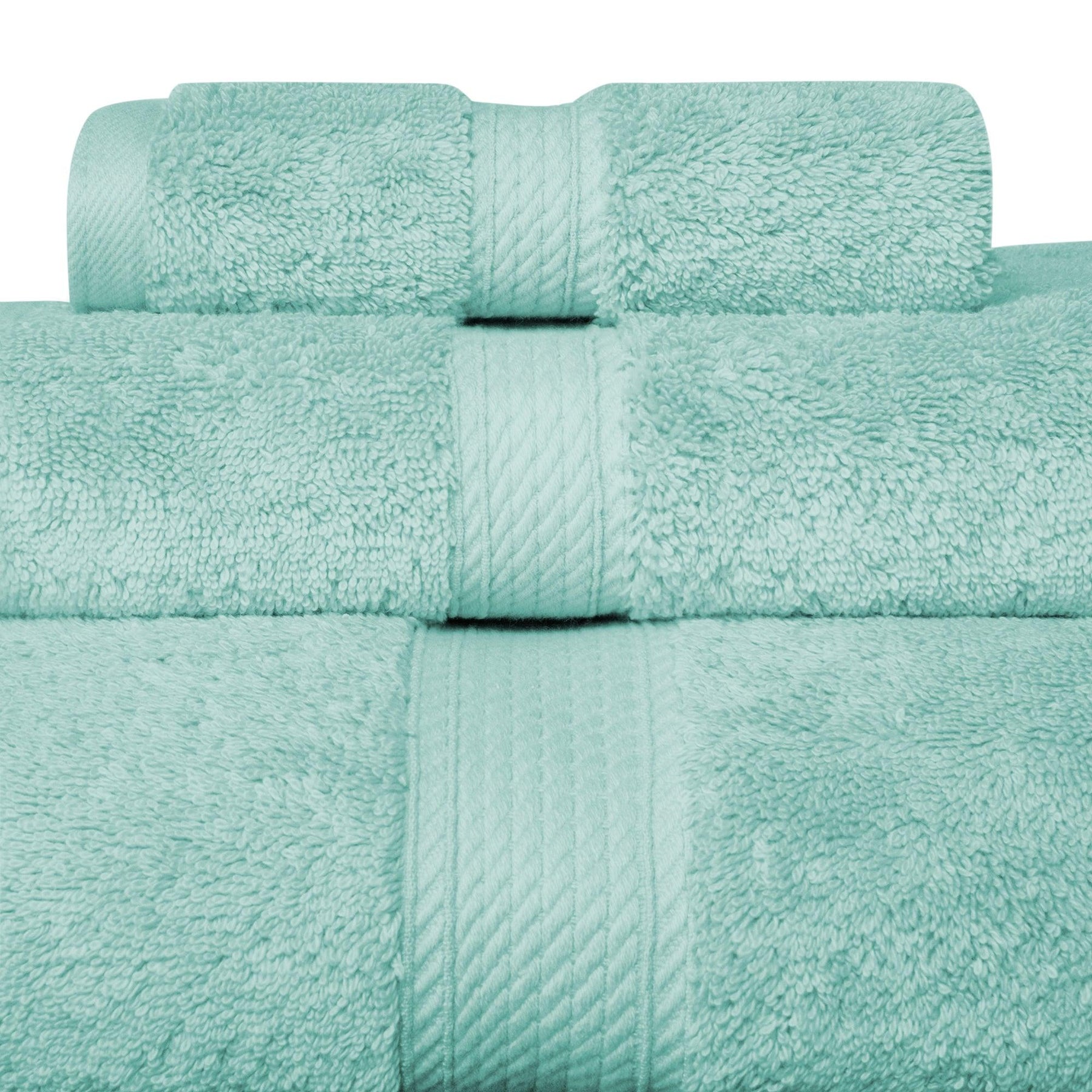 Egyptian Cotton Heavyweight 3 Piece Bath Towel Set - Sea Foam