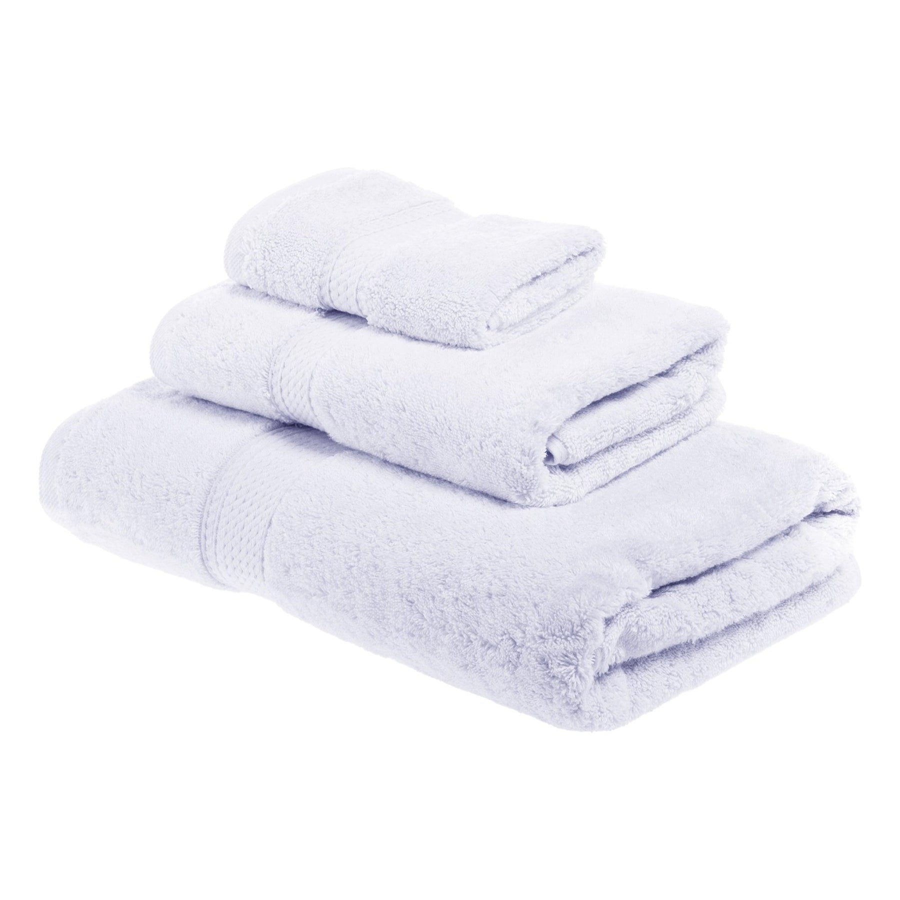 Egyptian Cotton Heavyweight 3 Piece Bath Towel Set - White