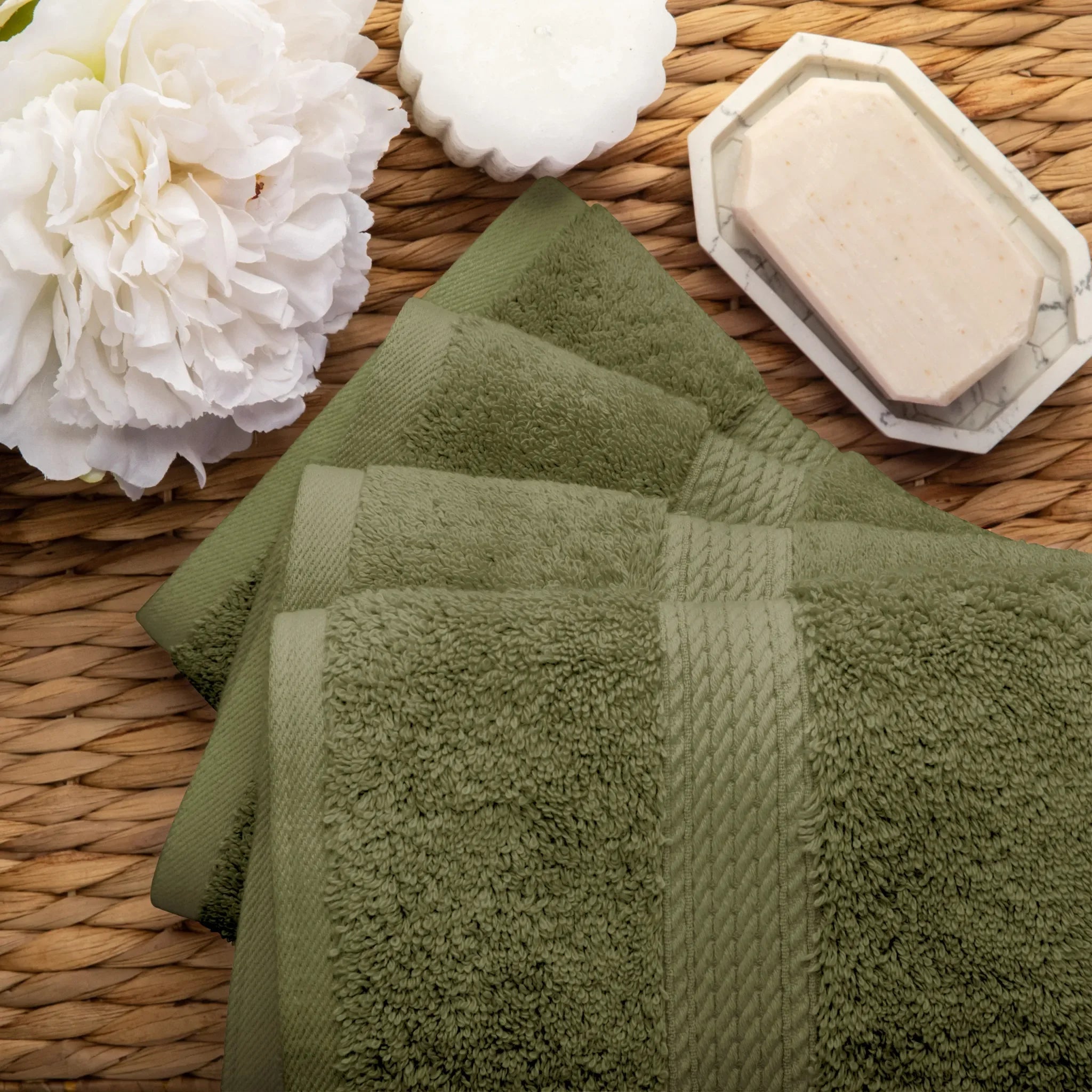 Madison Egyptian Cotton Plush Hand Towel Set 4-Piece - Egyptian Cotton Hand Towel by Superior Brand