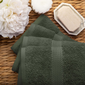Superior Egyptian Cotton Plush Heavyweight Absorbent Luxury Soft Bath Towel - Forest Green