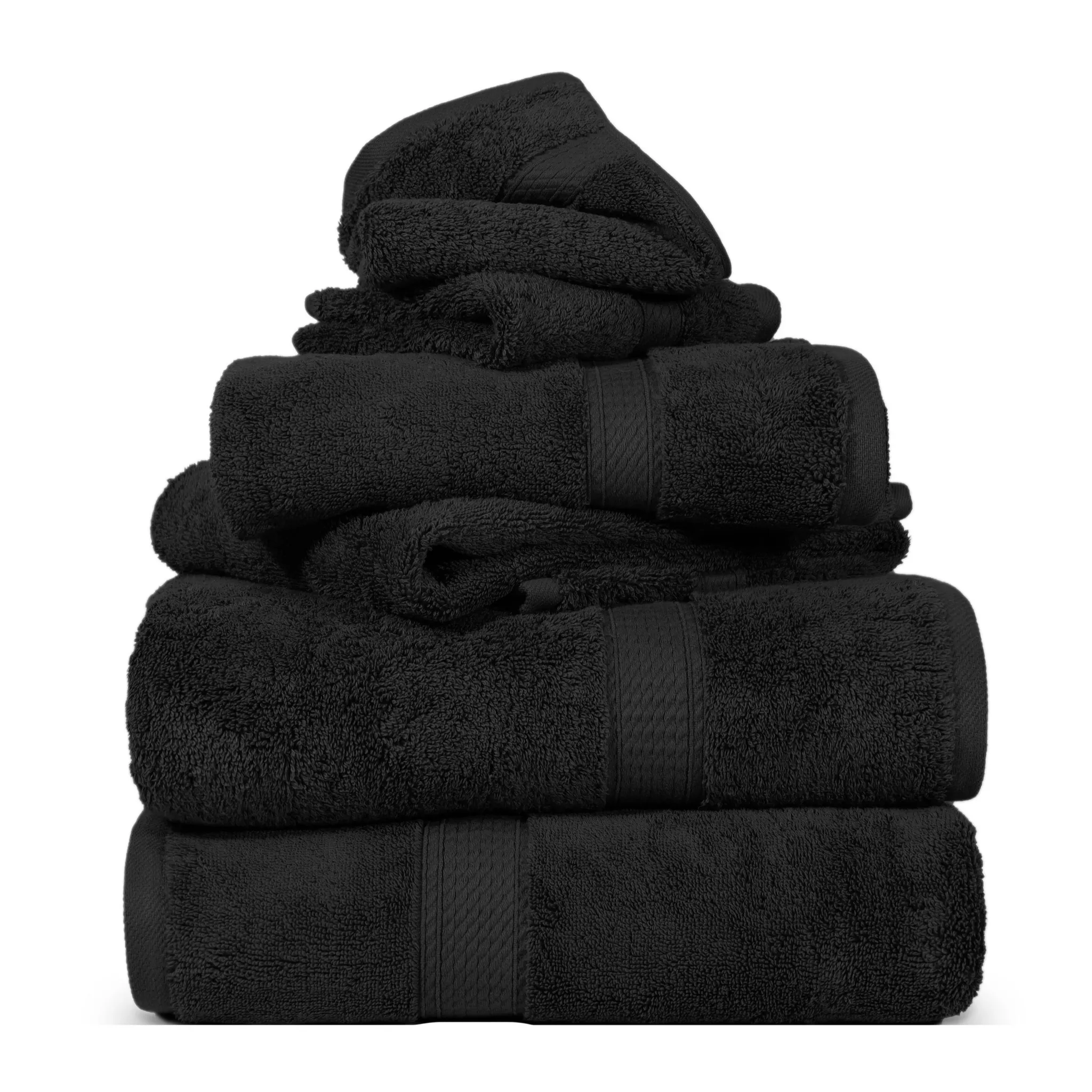 Madison Egyptian Cotton Plush Heavyweight 6 Piece Towel Set - Egyptian Cotton Towel Set by Superior Brand