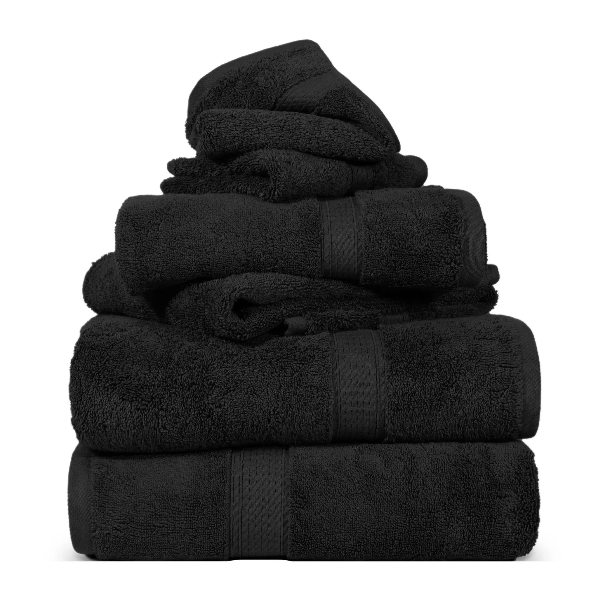 Madison Egyptian Cotton Plush Heavyweight 6 Piece Towel Set - Egyptian Cotton Towel Set by Superior Brand