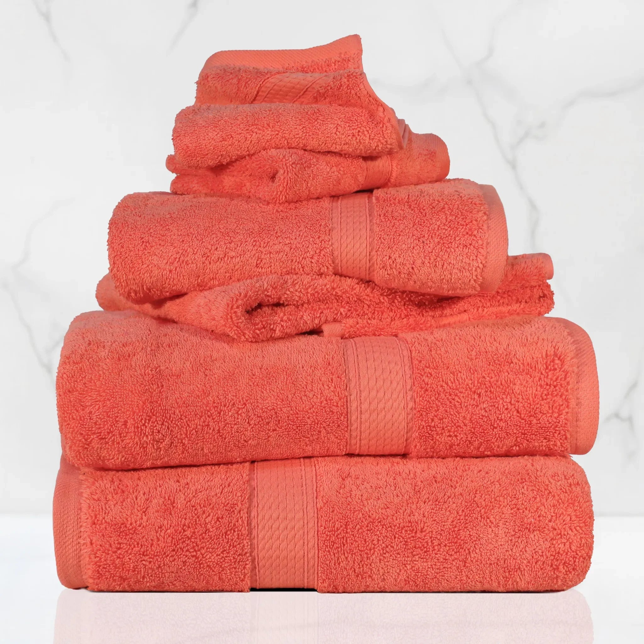 Madison Egyptian Cotton Plush Heavyweight 6 Piece Towel Set - Egyptian Cotton Towel Set by Superior Brand