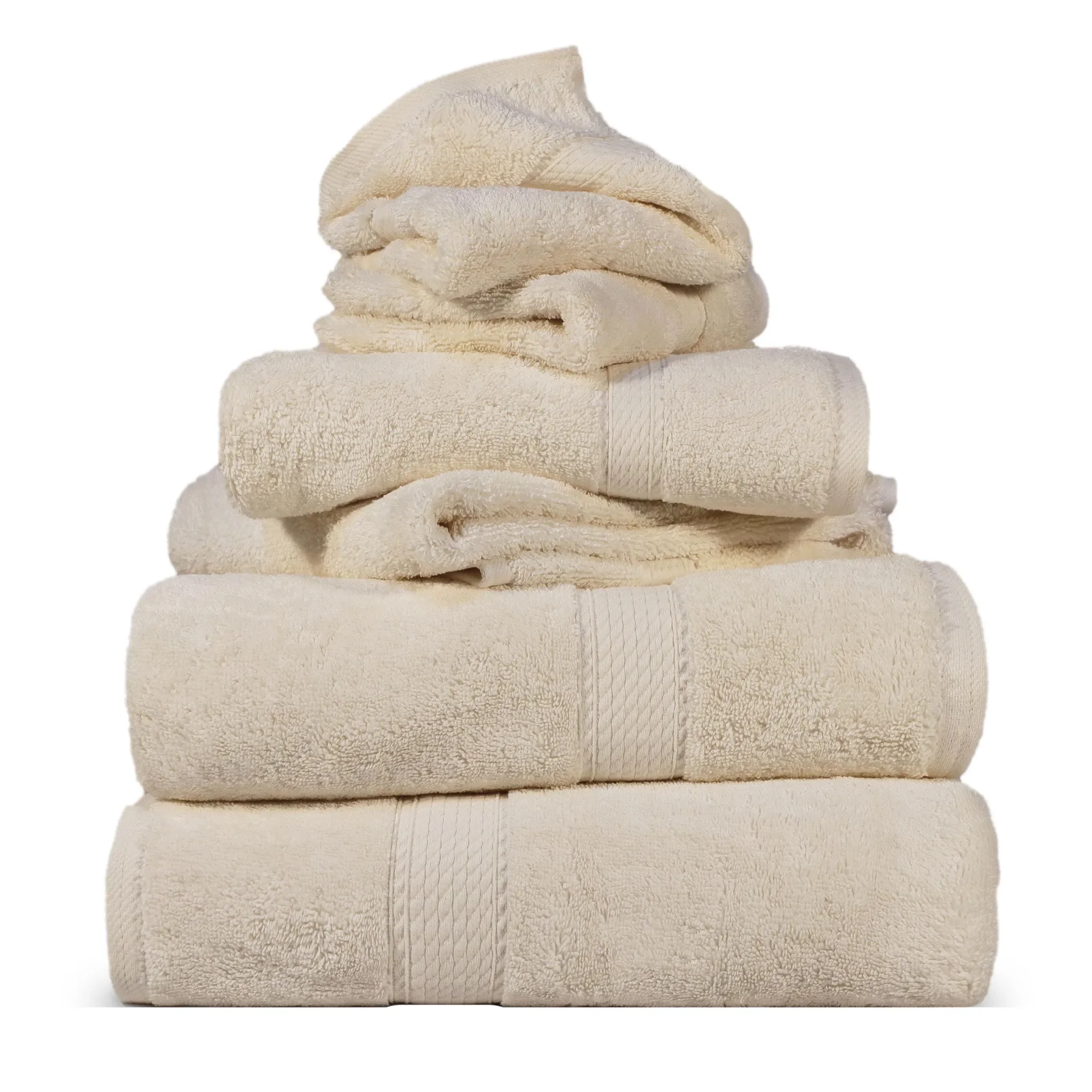 Madison Egyptian Cotton Plush Heavyweight 6 Piece Towel Set - Egyptian Cotton Towel Set by Superior Brand