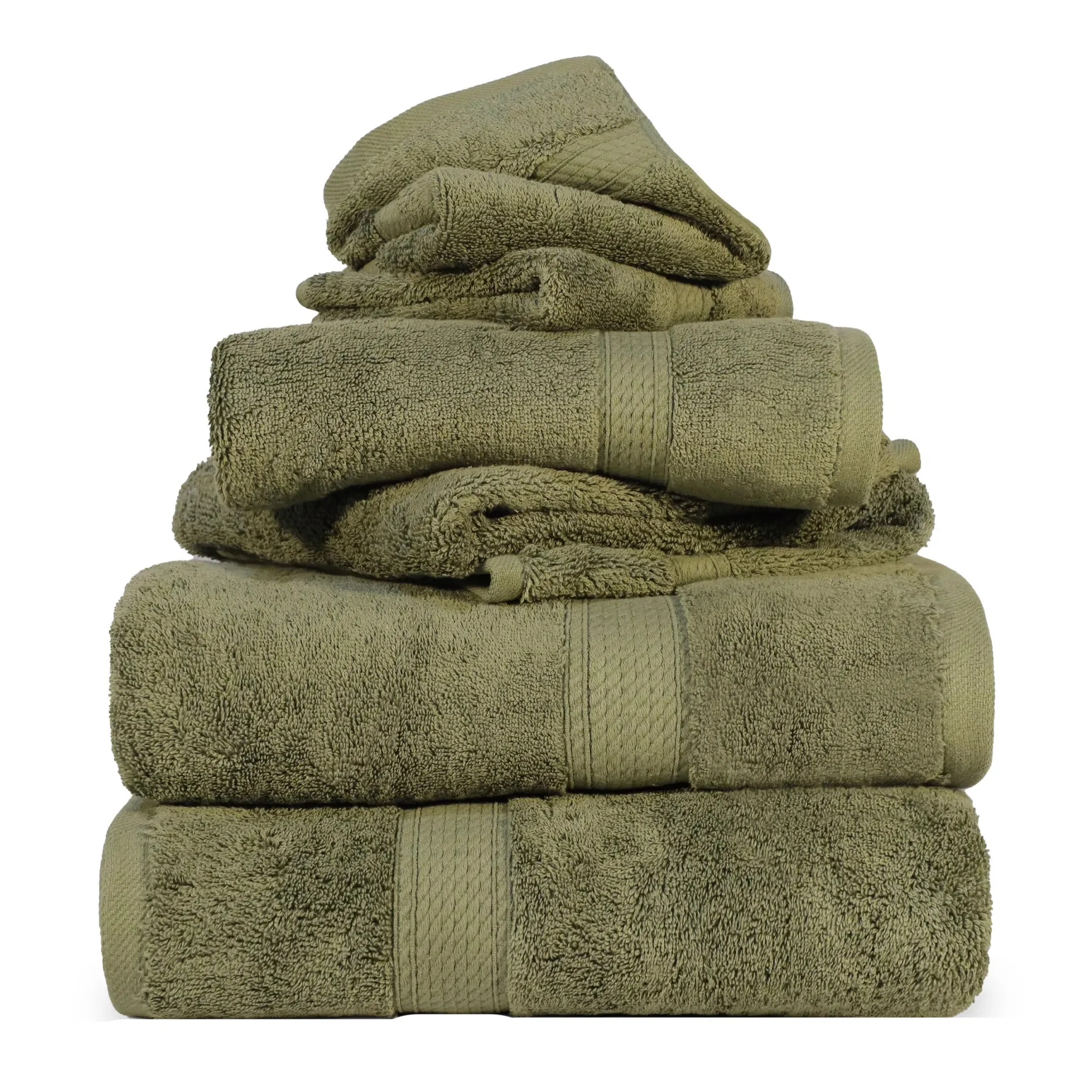 Madison Egyptian Cotton Plush Heavyweight 6 Piece Towel Set - Egyptian Cotton Towel Set by Superior Brand