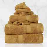 Madison Egyptian Cotton Plush Heavyweight 6 Piece Towel Set - Egyptian Cotton Towel Set by Superior Brand