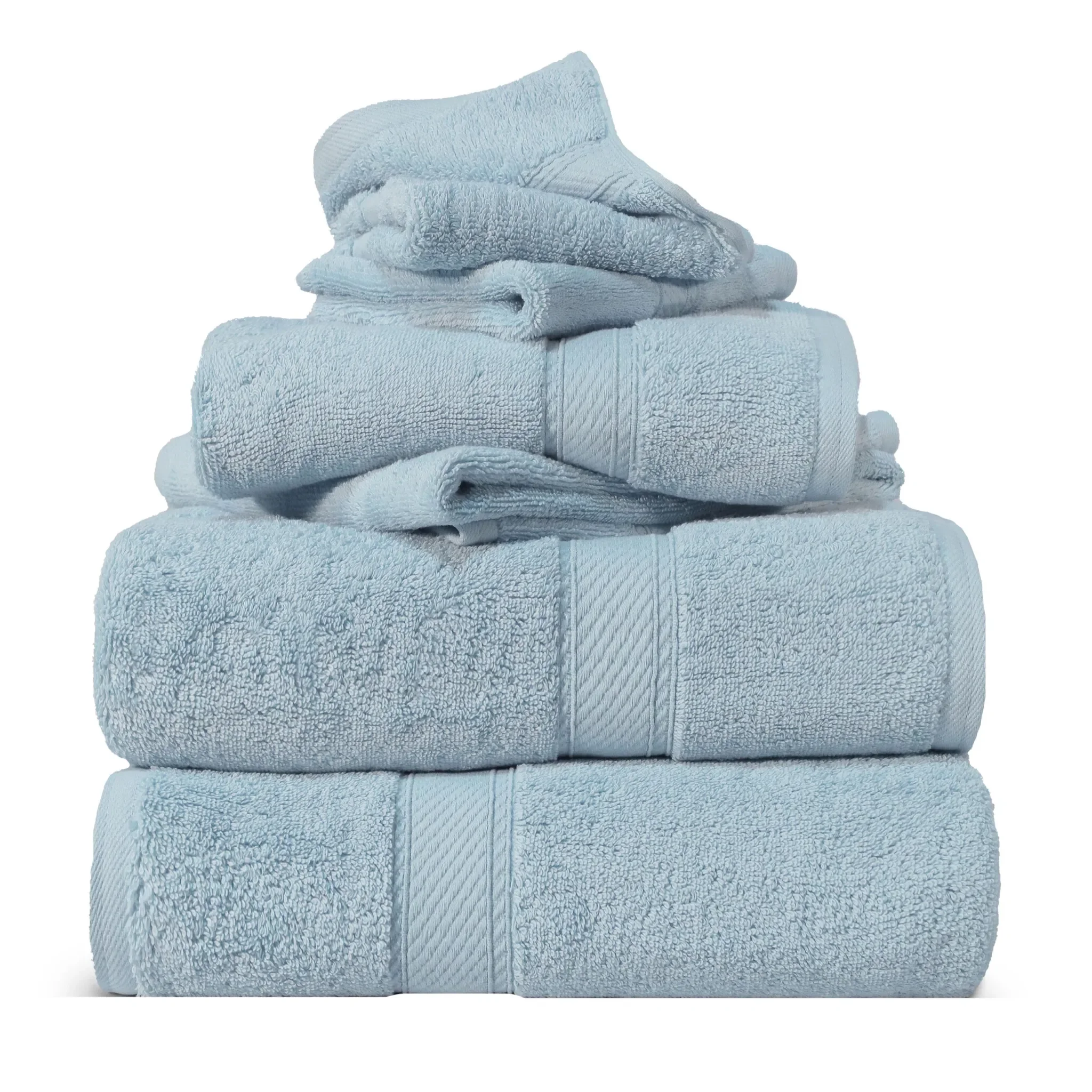 Madison Egyptian Cotton Plush Heavyweight 6 Piece Towel Set - Egyptian Cotton Towel Set by Superior Brand