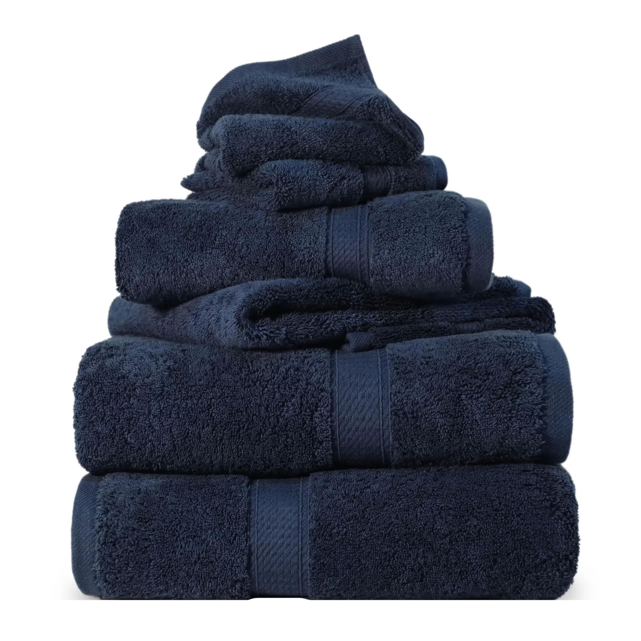 Madison Egyptian Cotton Plush Heavyweight 6 Piece Towel Set - Egyptian Cotton Towel Set by Superior Brand
