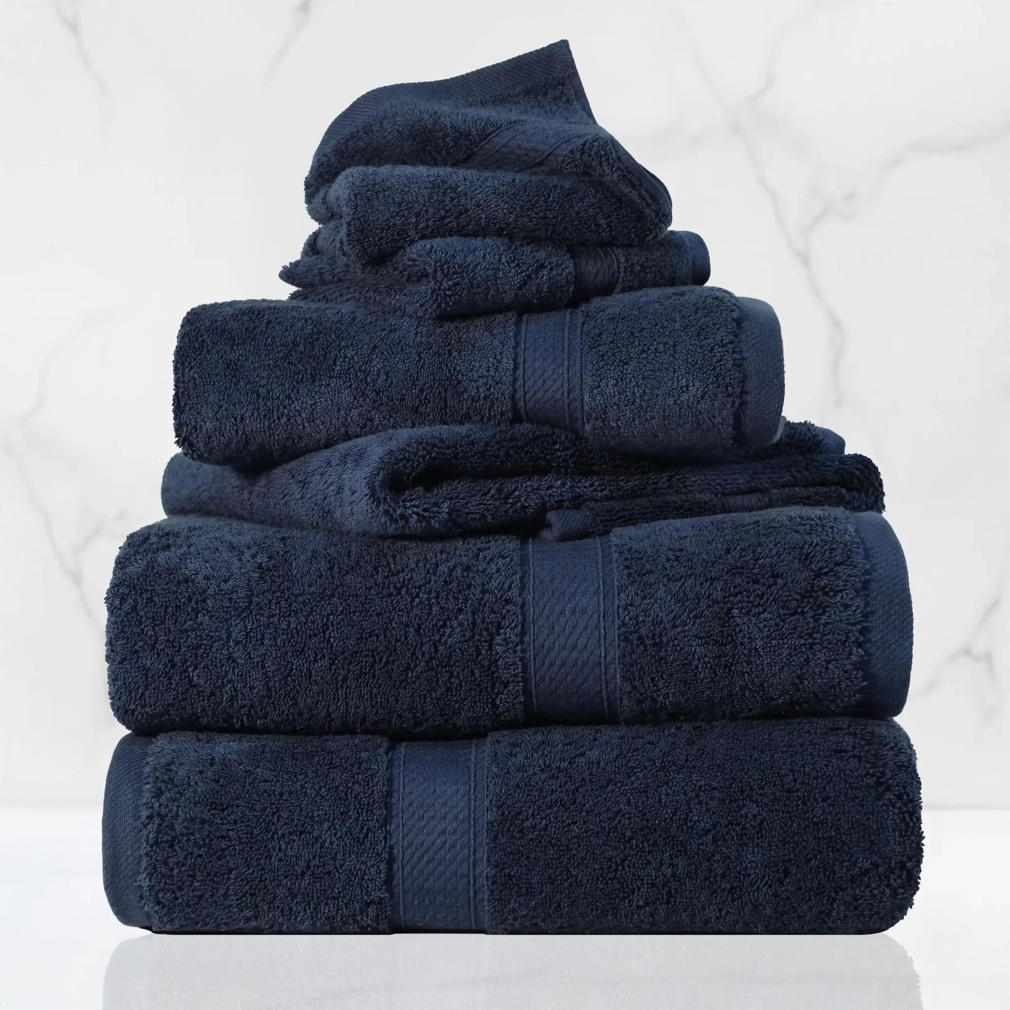 Madison Egyptian Cotton Plush Heavyweight 6 Piece Towel Set - Egyptian Cotton Towel Set by Superior Brand