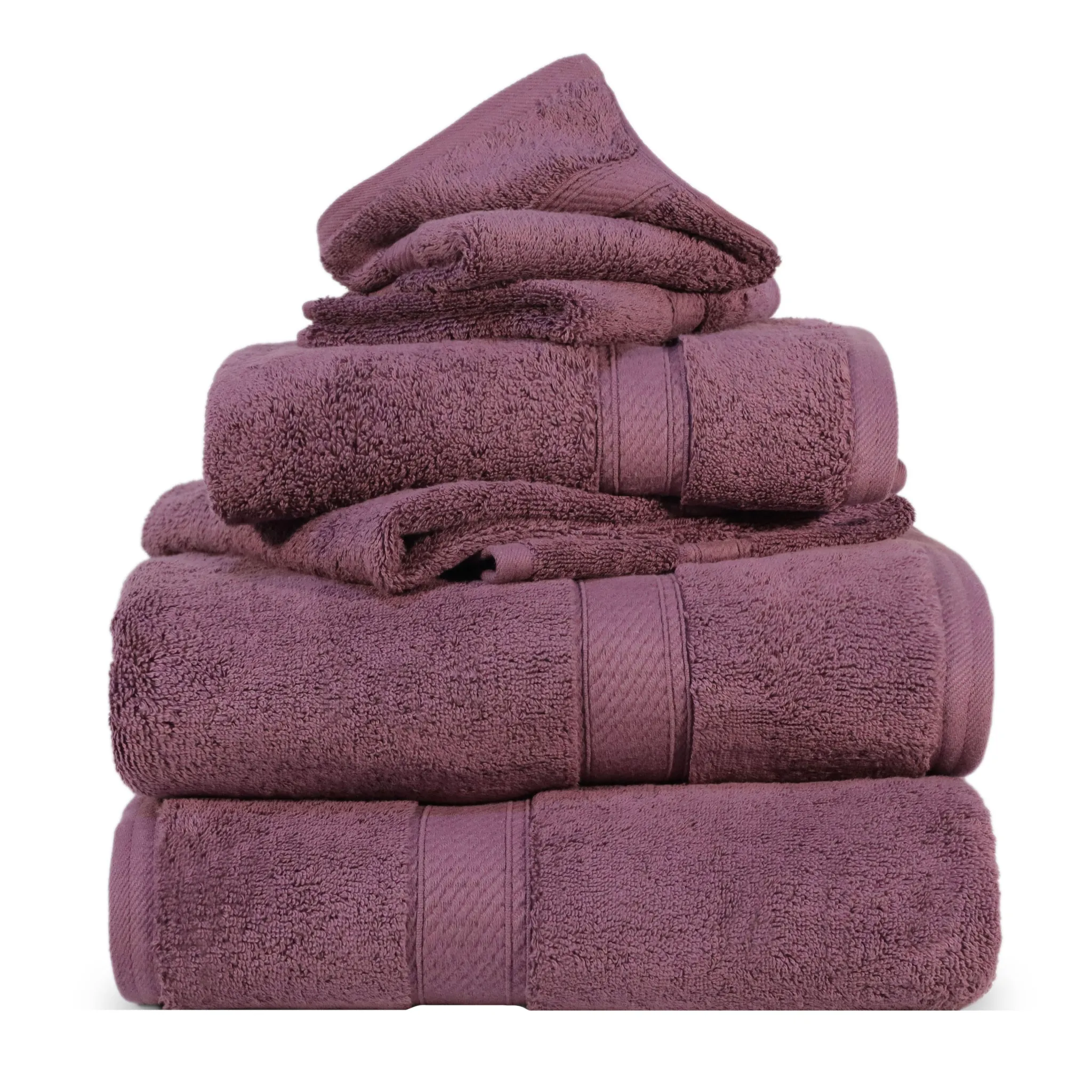Madison Egyptian Cotton Plush Heavyweight 6 Piece Towel Set - Egyptian Cotton Towel Set by Superior Brand