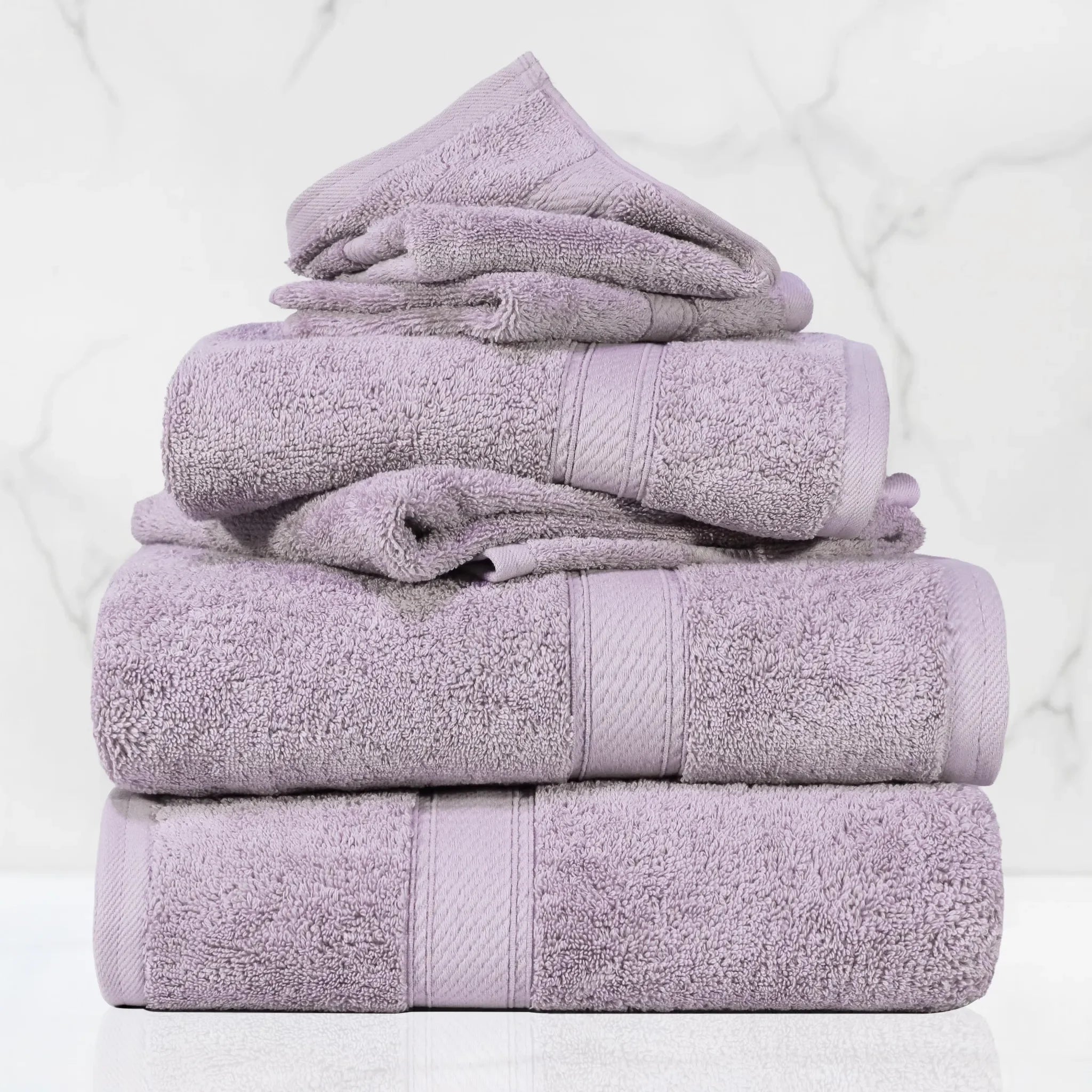 Madison Egyptian Cotton Plush Heavyweight 6 Piece Towel Set - Egyptian Cotton Towel Set by Superior Brand