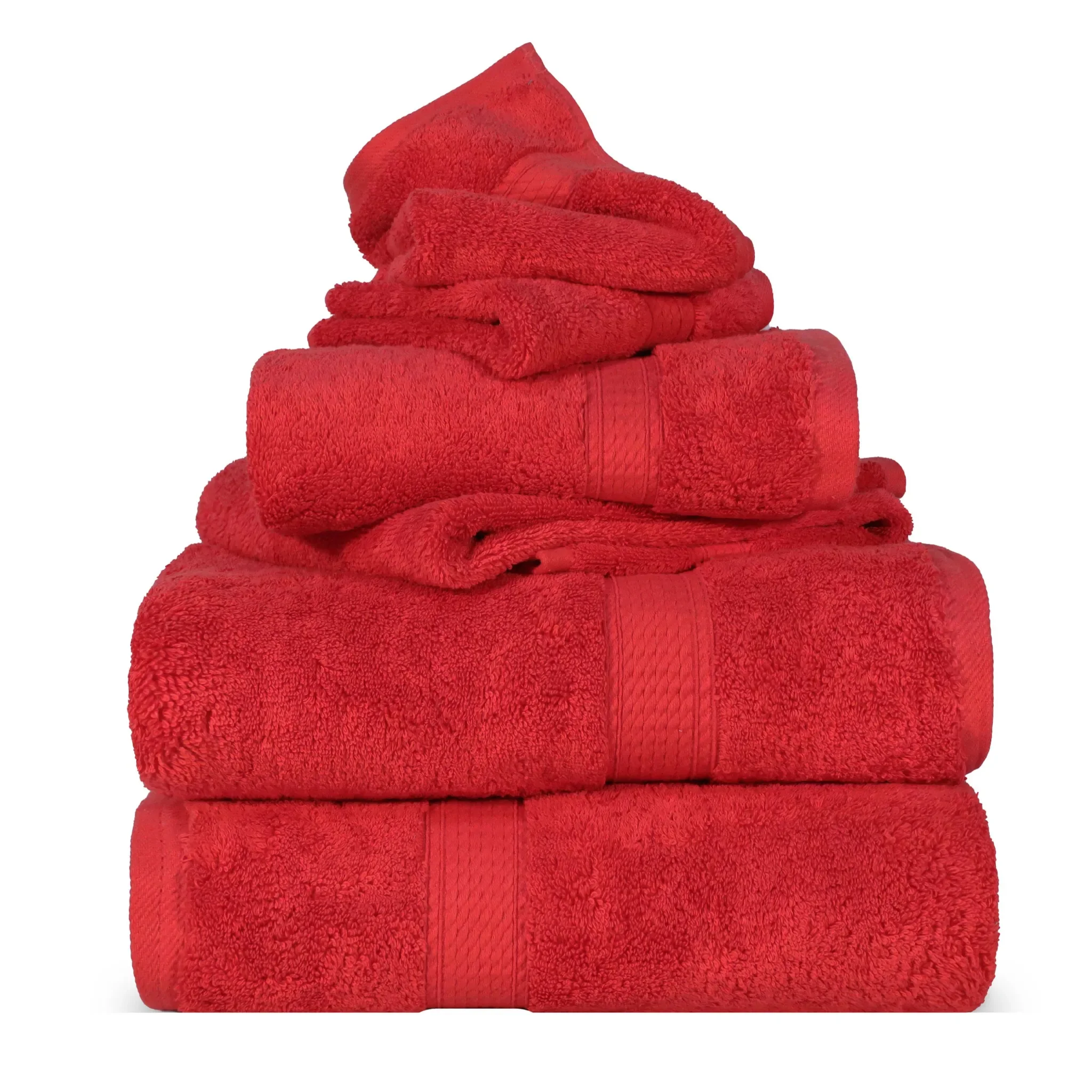 Madison Egyptian Cotton Plush Heavyweight 6 Piece Towel Set - Egyptian Cotton Towel Set by Superior Brand