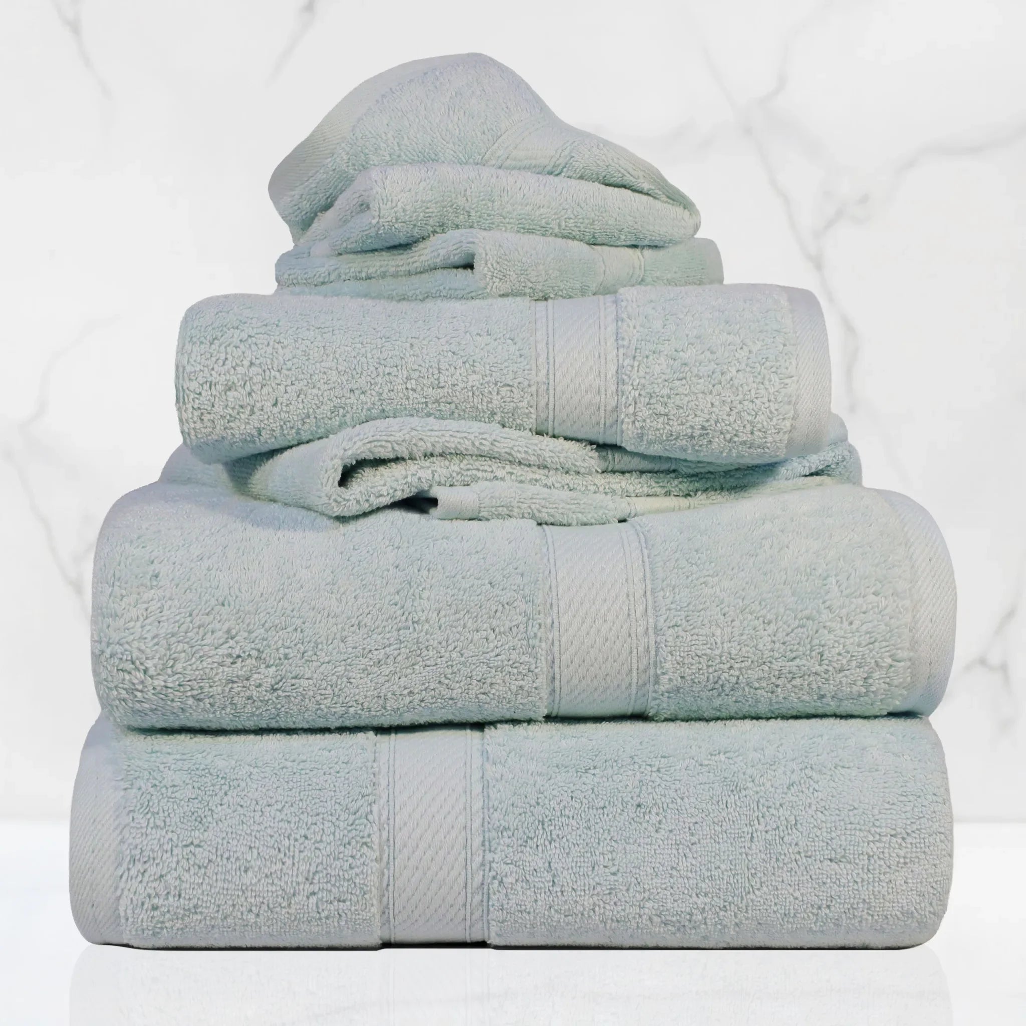 Madison Egyptian Cotton Plush Heavyweight 6 Piece Towel Set - Egyptian Cotton Towel Set by Superior Brand